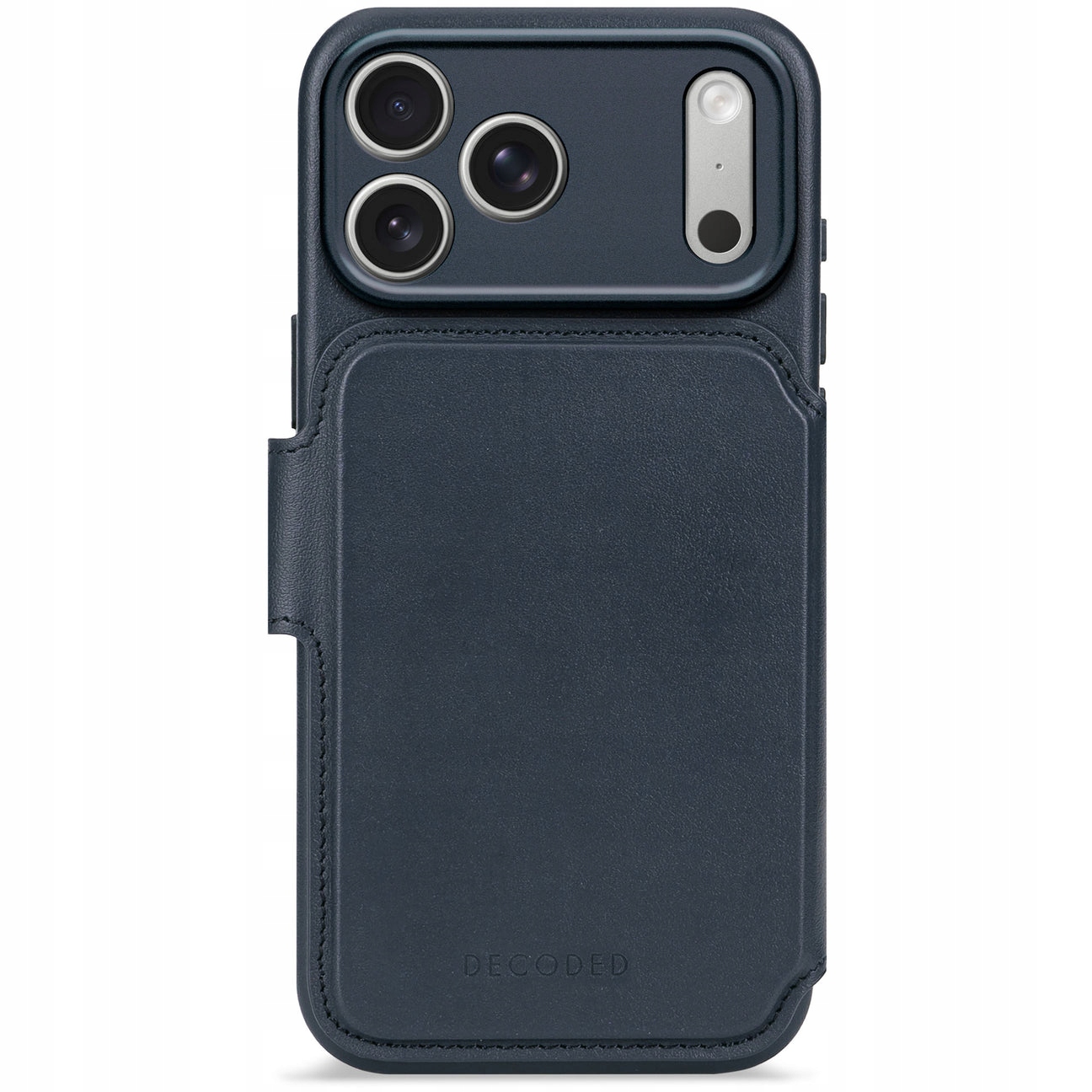 Decoded iPhone 17 Pro Case Kožené Pouzdro s prostorem pro karty Navy