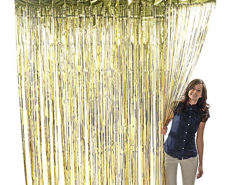 KURTYNA METALICZNA SYLWESTER ŚLUB ZŁOTA 1X2m Marka inny