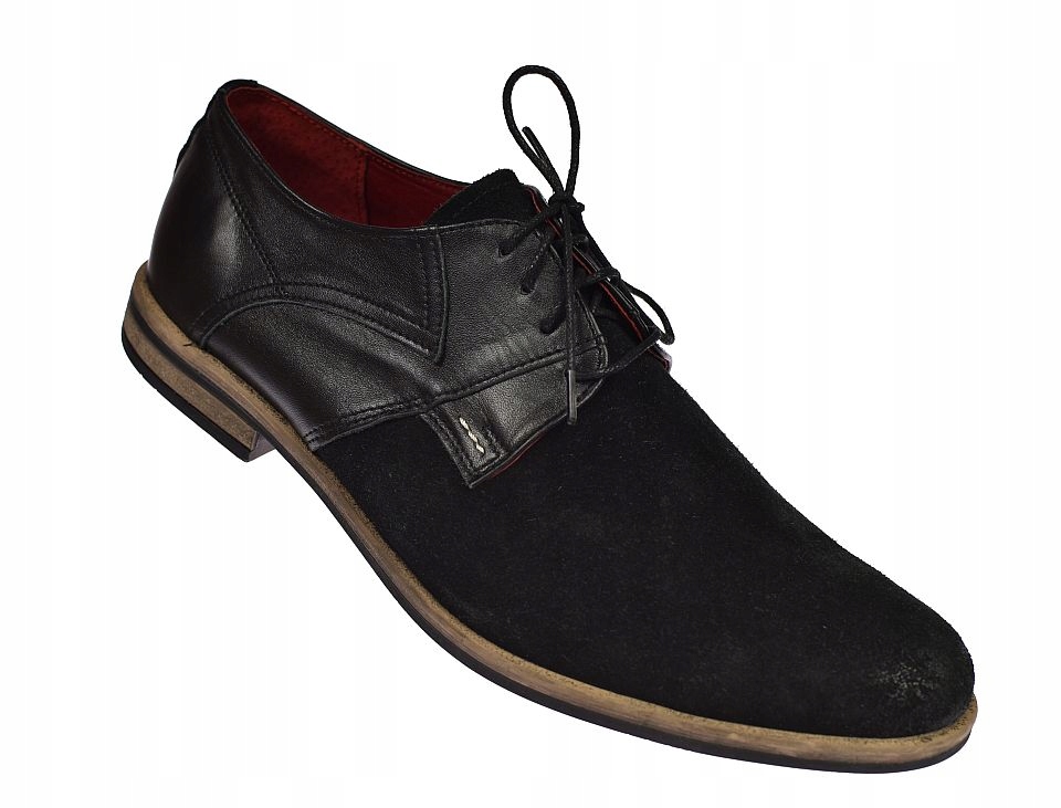 Pánské polobotky z přírodní kůže casual elegantní Polské M94 vel 42
