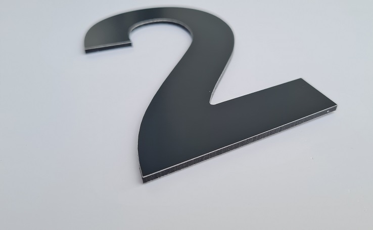 Cyfra 30cm Antracyt numer domu litera ALU dibond grafitowa mat oznakowanie Długość 1 cm