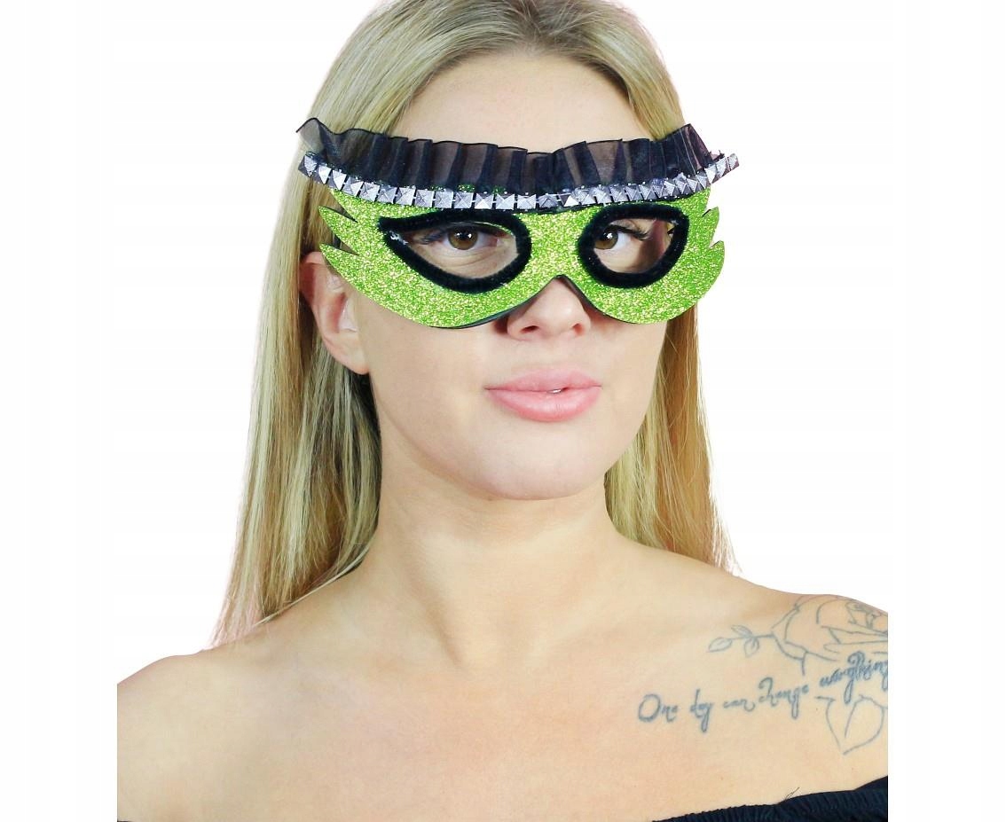 

Maseczka Cosplay glam rock punk alien zielona