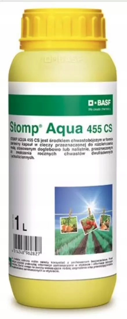 Stomp Aqua 455CS 1l Basf chwasty w cebuli, czosnku, marchew, pietruszka