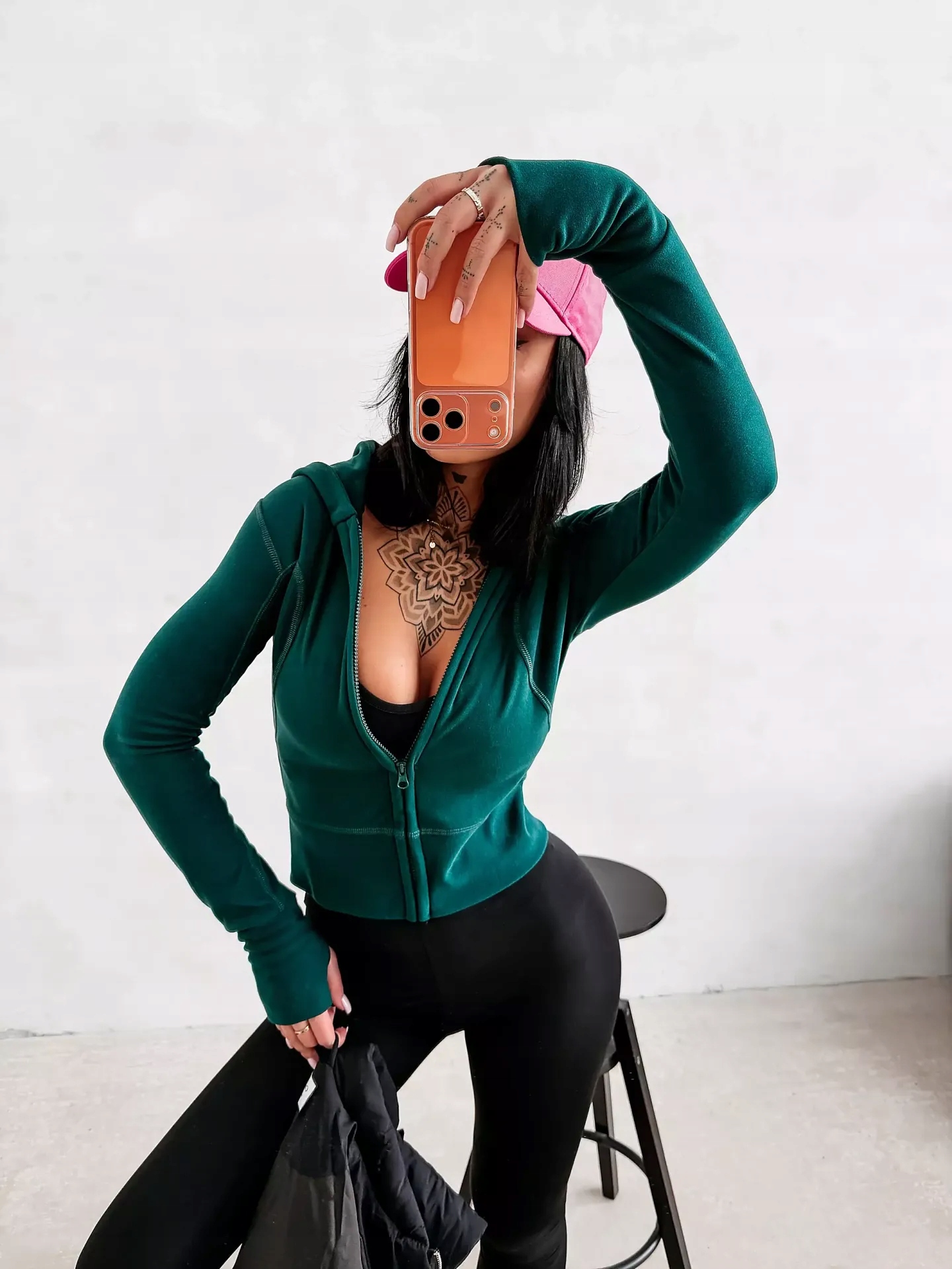 Mikina Emera Olavoga Lahvově Zeleň S