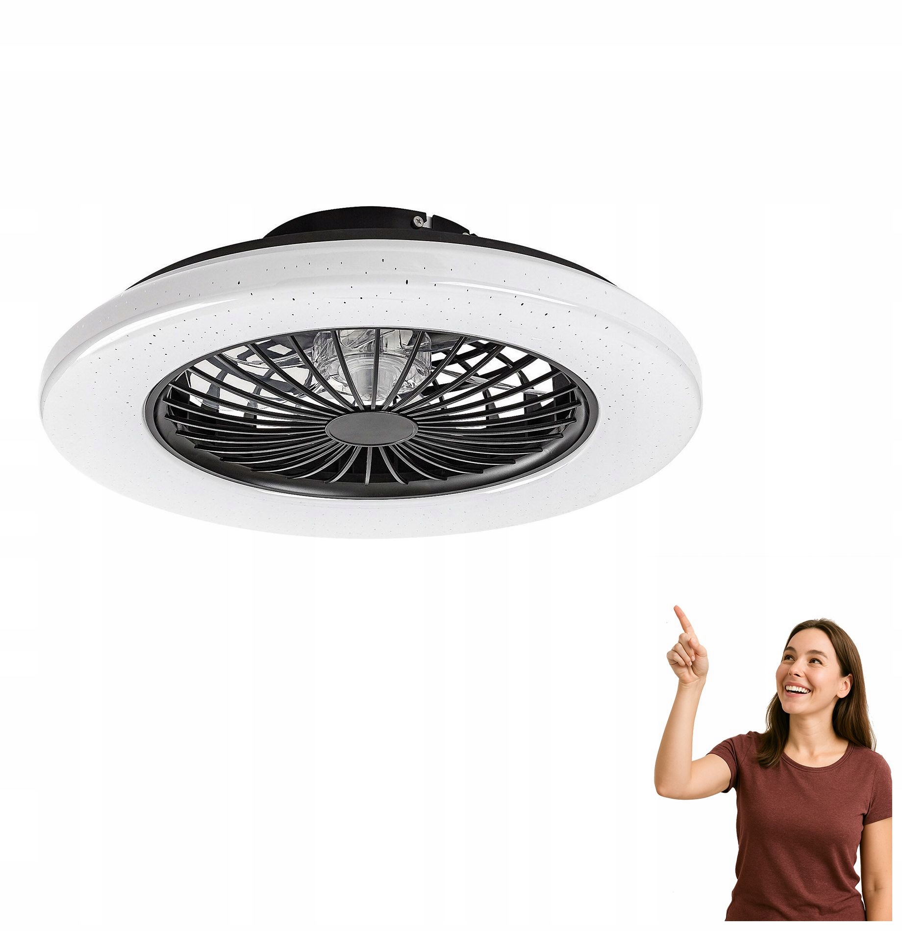 Stropná lampa s ventilátorom Led ventilátor 48 W s diaľkovým ovládaním DALFON2 7