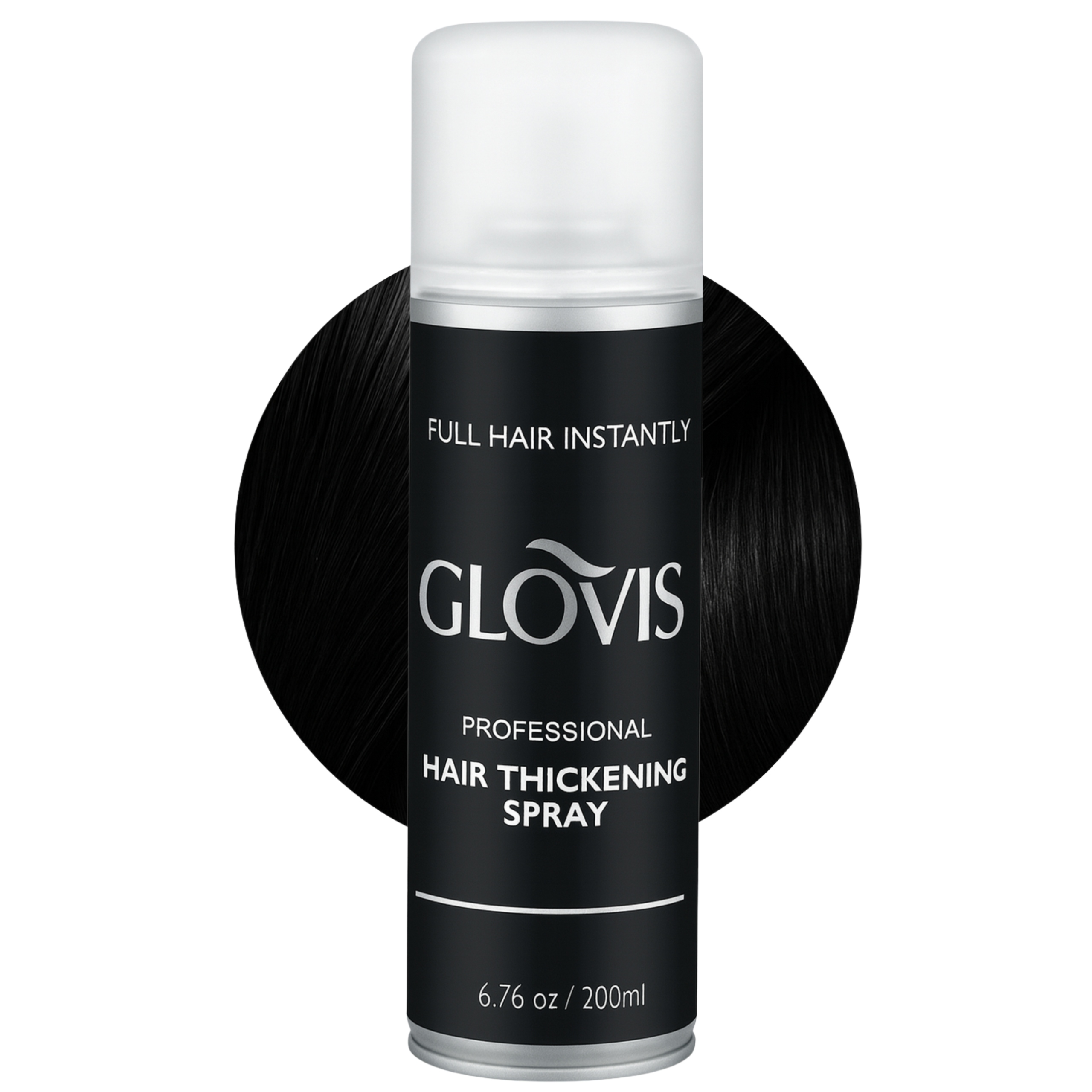 Glovis Mikrovlákno na vlasy Black 200 Ml Zahušťovadlo a plnidlo na dutiny