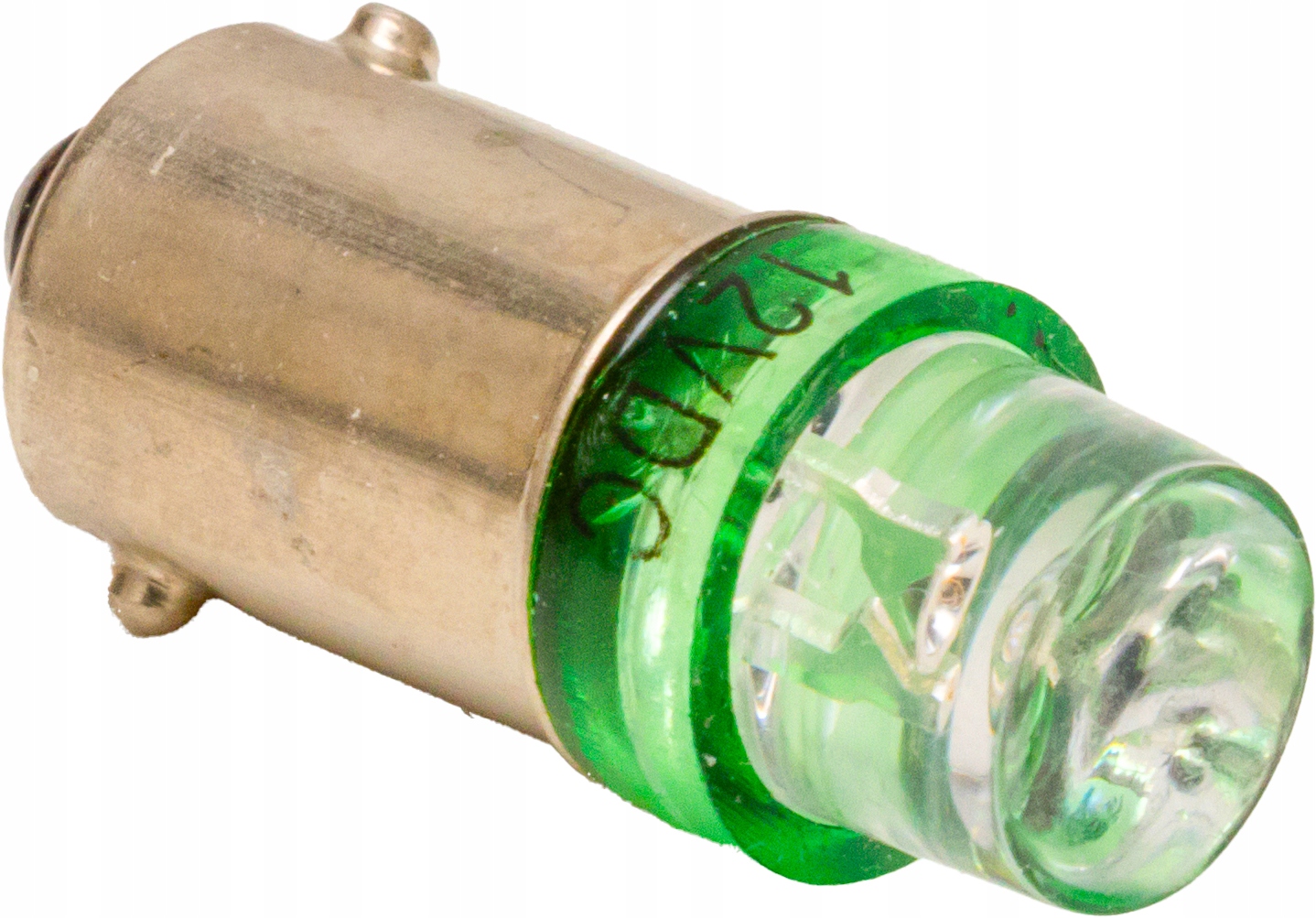 Żarówka BA9S T4W Zielona 12V Led Dioda Flux