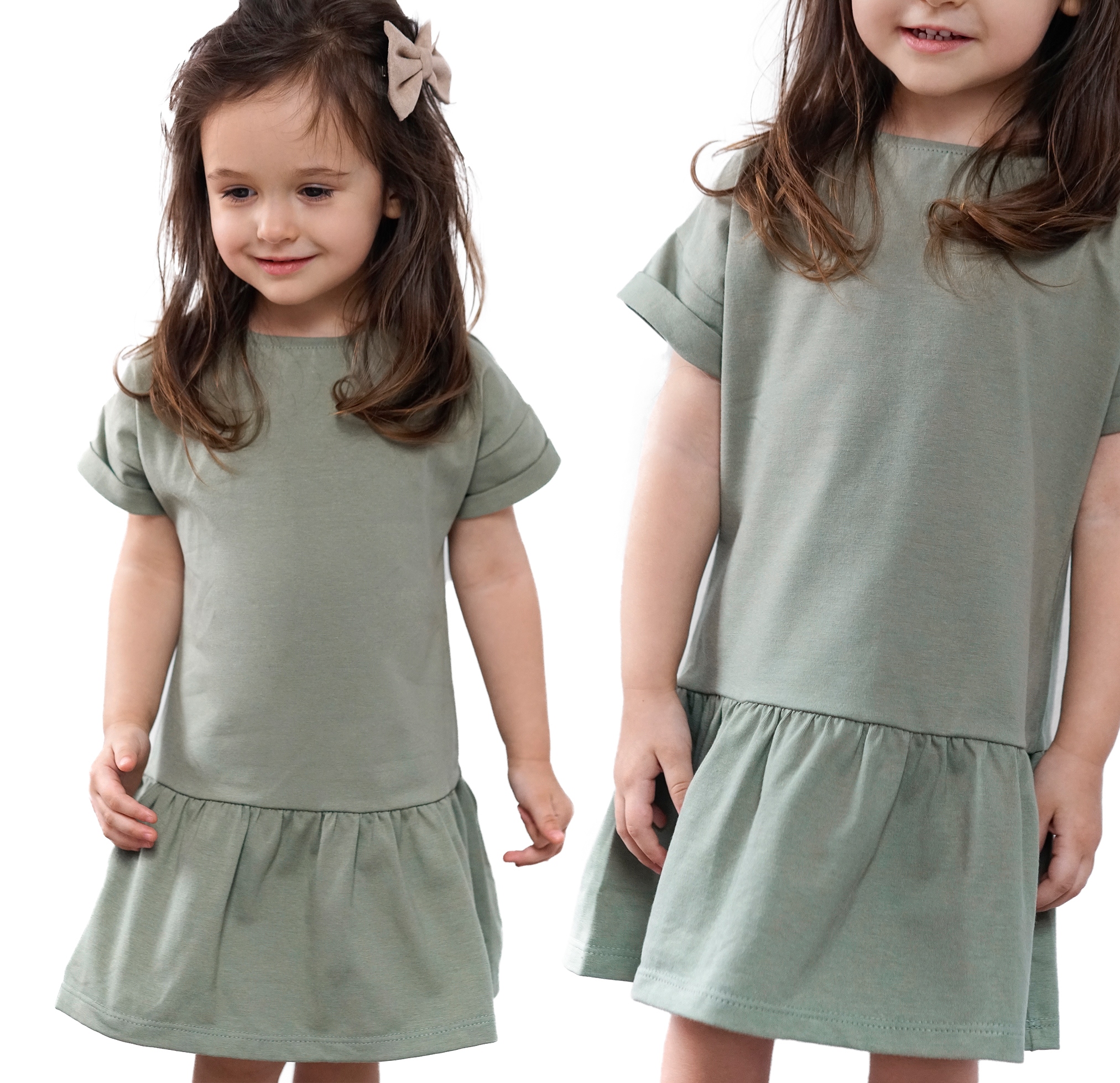 

Sukienka z krótkim rękawem Love - 110 Oliwka