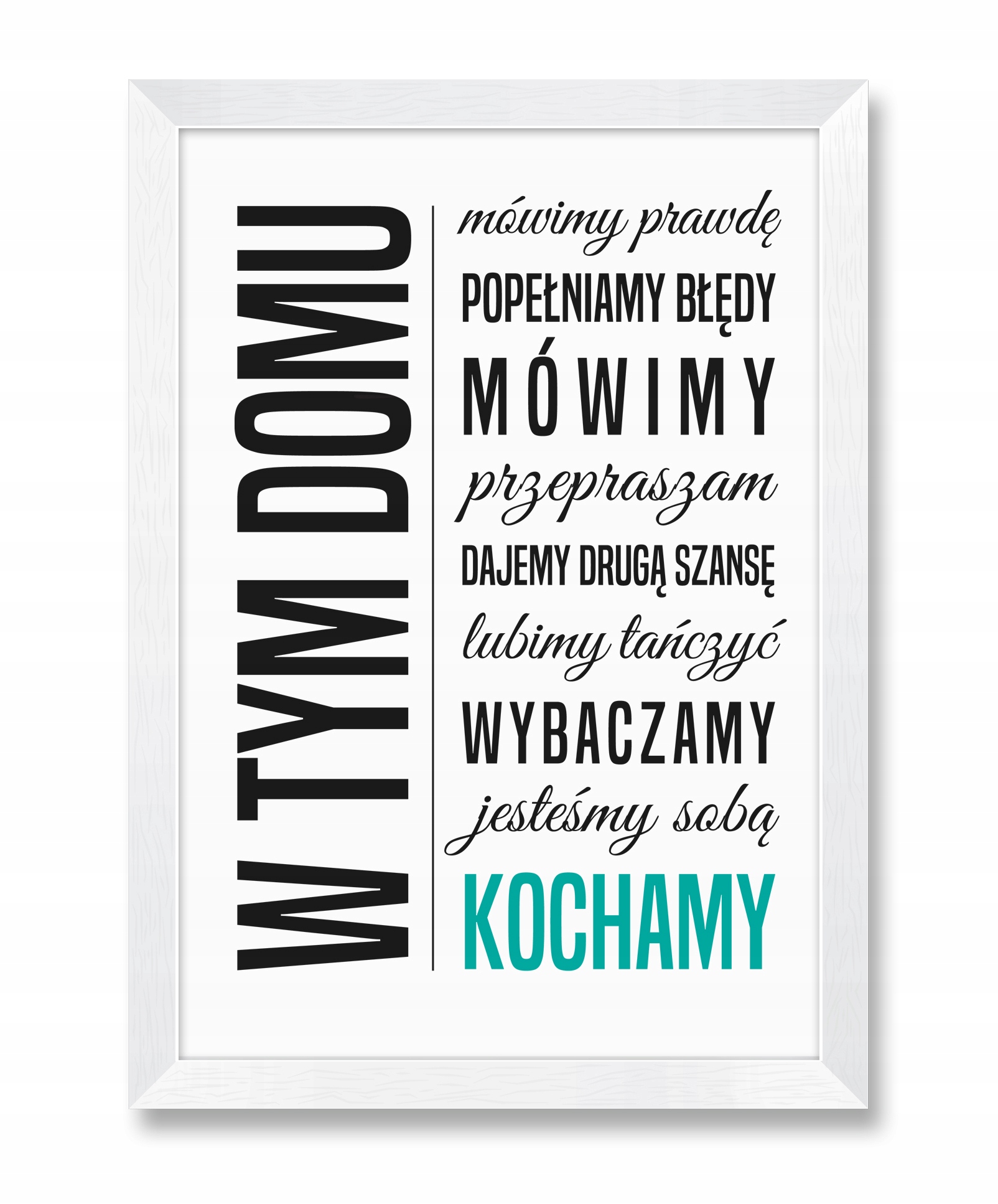 

Nowoczesny obraz na ścianę z tekstem o domu
