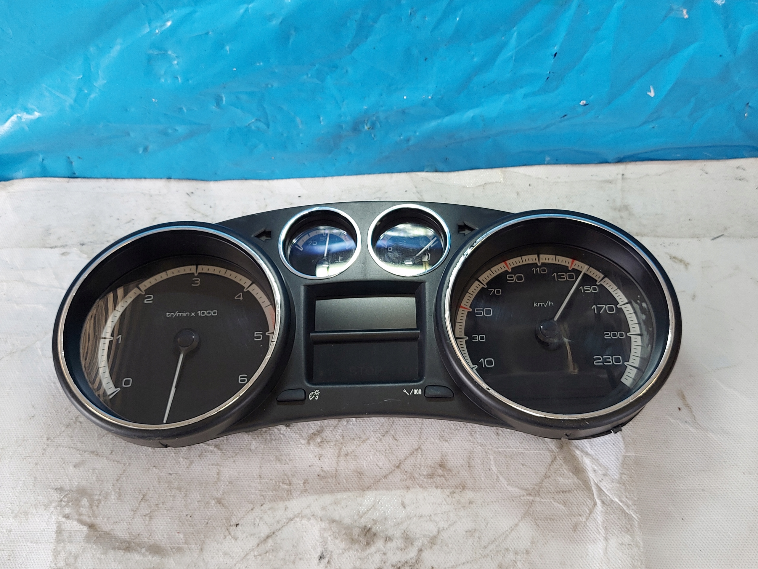 dials clock PEUGEOT 308 1.6 HDI 9666649080