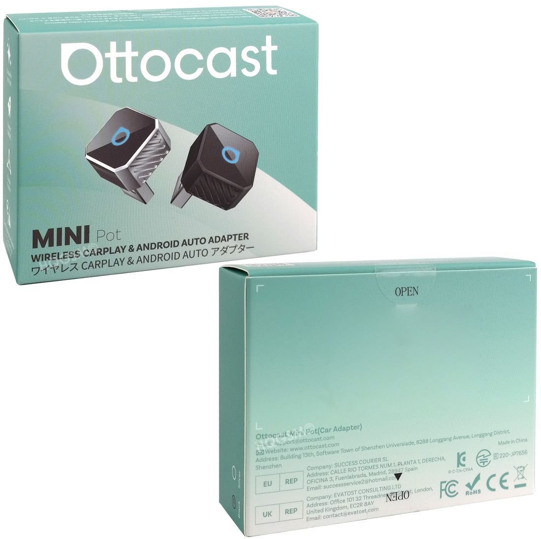 Ottocast Bezprzewodowy Adapter samochodowy Mini Cube T3 czarny