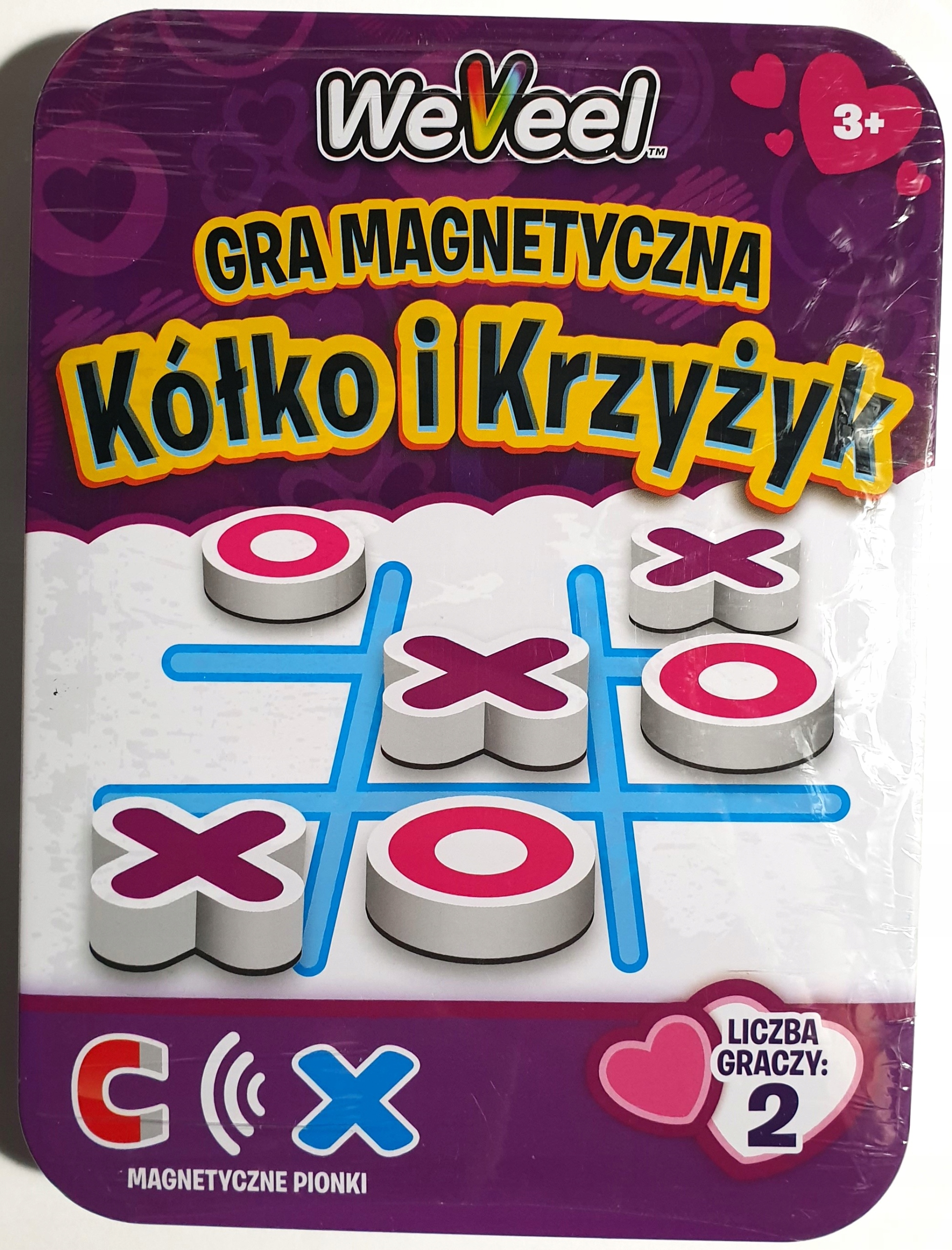 GRA MAGNETYCZNA KÓŁKO I KRZYŻYK GRA PODRÓŻNA WEVEEL