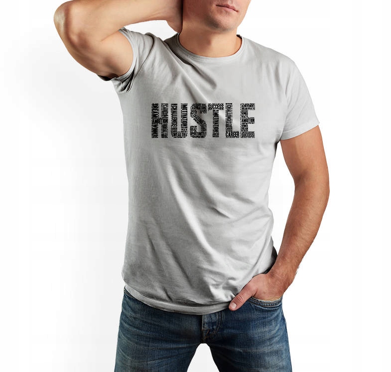 

Koszulka męska Hustle t-shirt, biały S