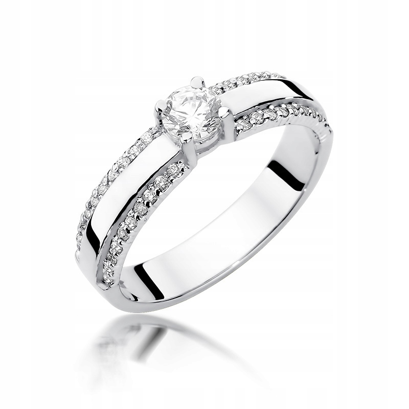 

Pierścionek z brylantami 0,45ct białe złoto Grawer