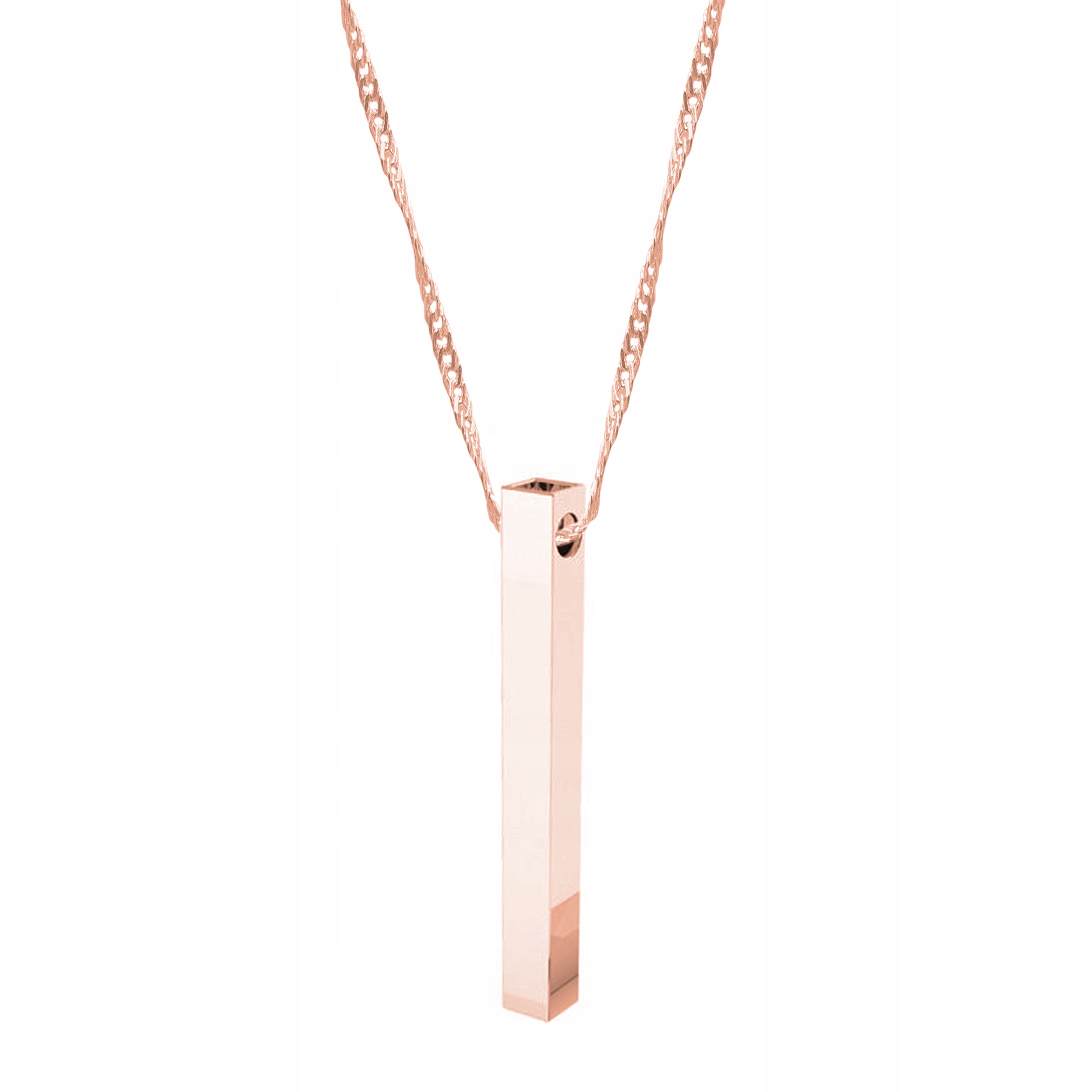 Řetízek zlatý náhrdelník 925 Obdélníková Trubička