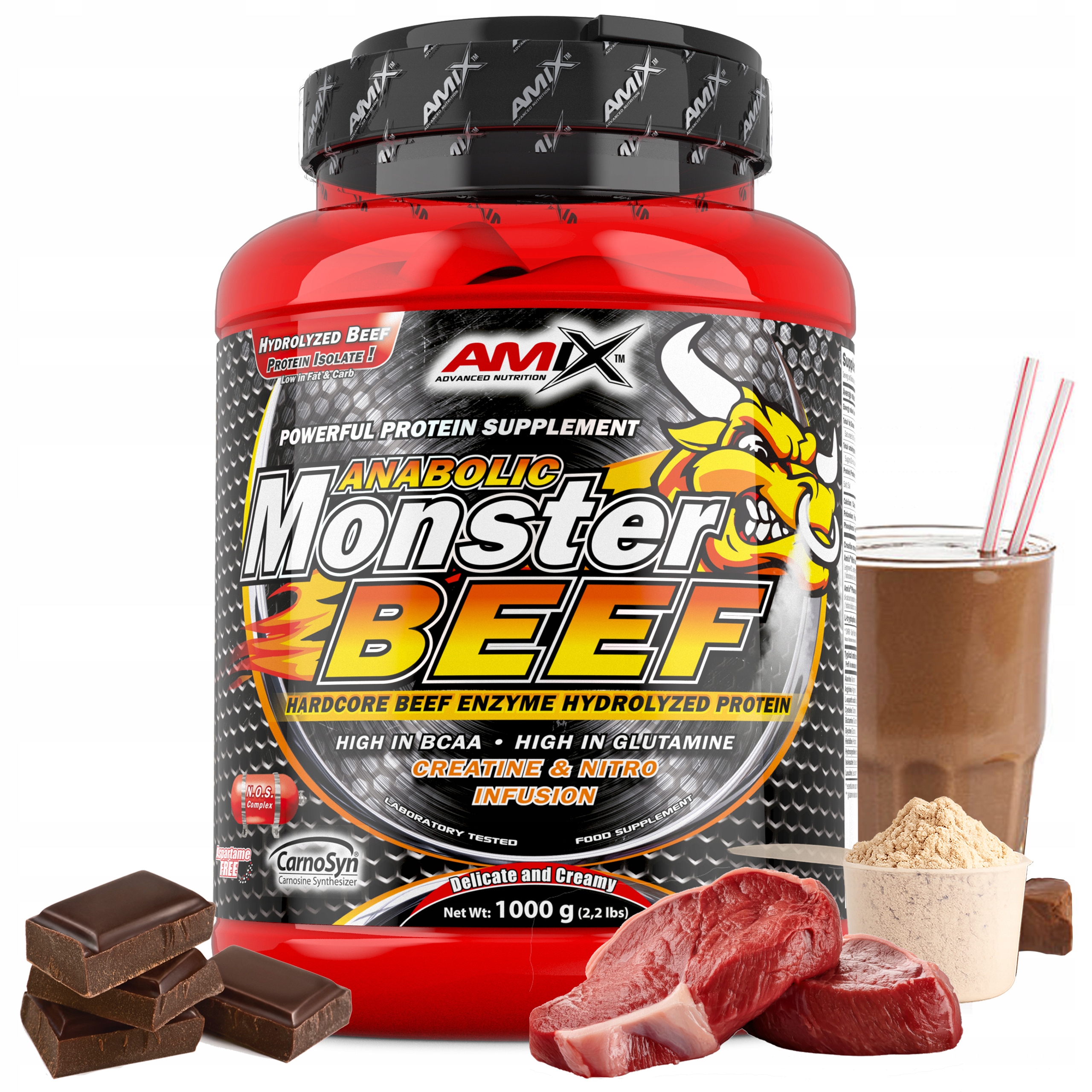 Hovězí protein hydrolyzát 90 procent 1 kg čokoláda bez laktózy a cukru Bcaa