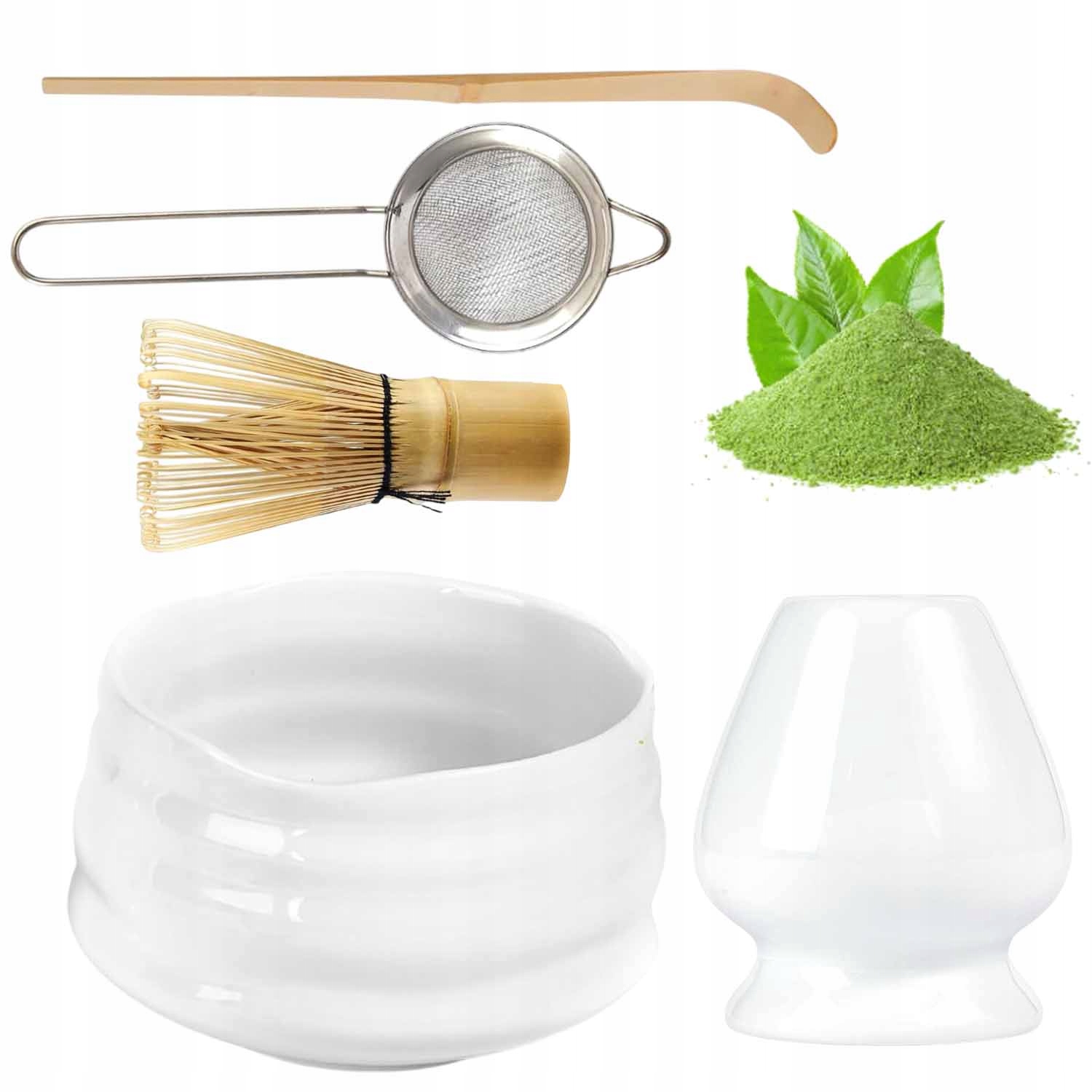 Sada Podstavců Pro Matchu Keramický Štětec Chashaku Lžička