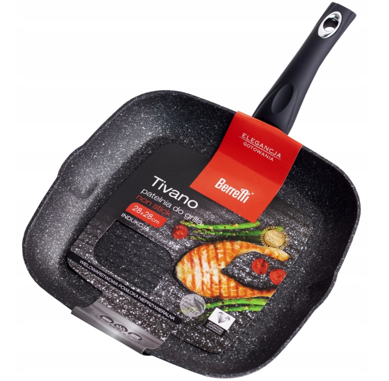 

Patelnia Grillowa smażenie 28 Indukcja Gaz grill