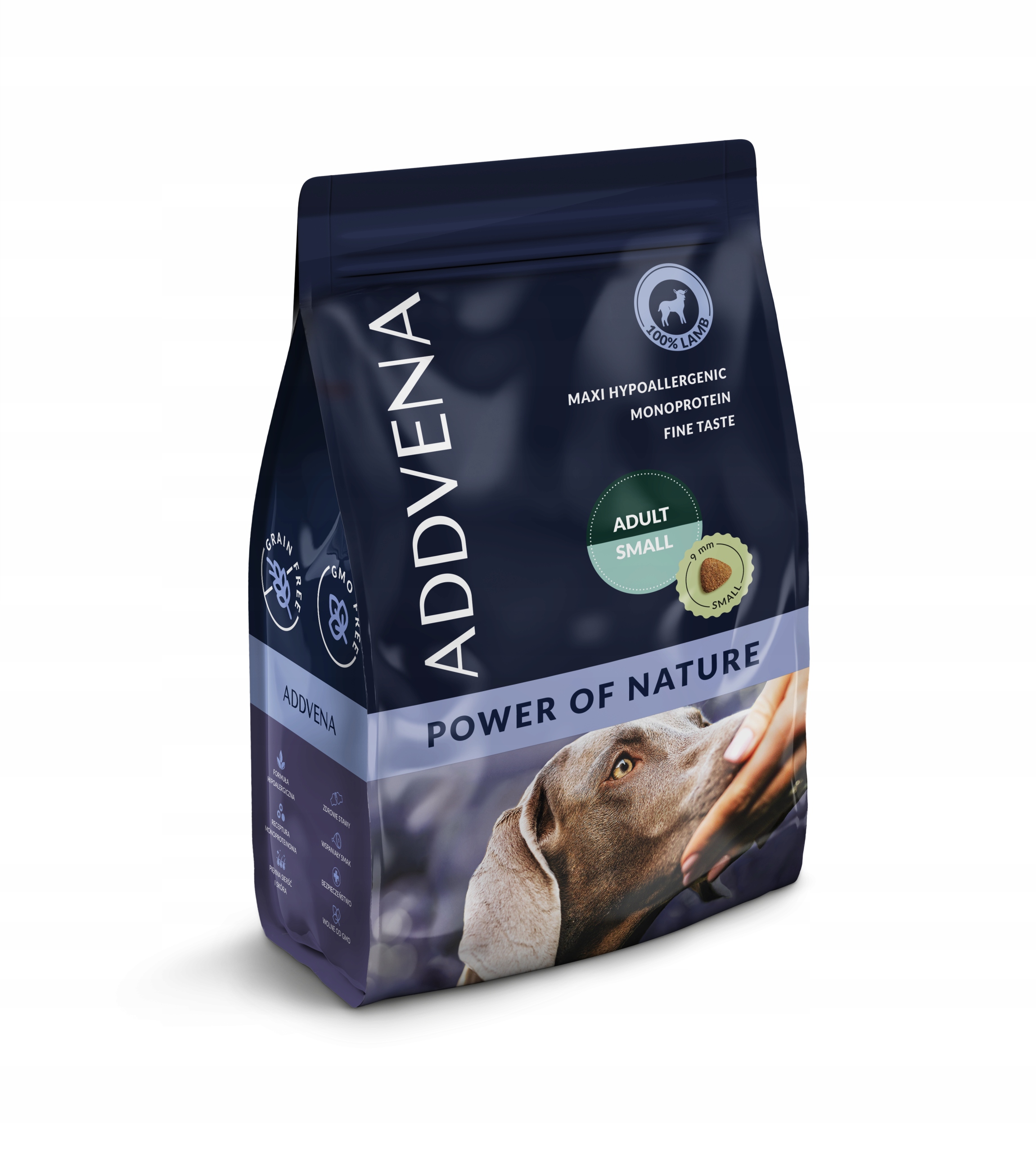 Sucha karma dla psa Addvena Power Of Nature Adult Small jagnięcina 2,5kg