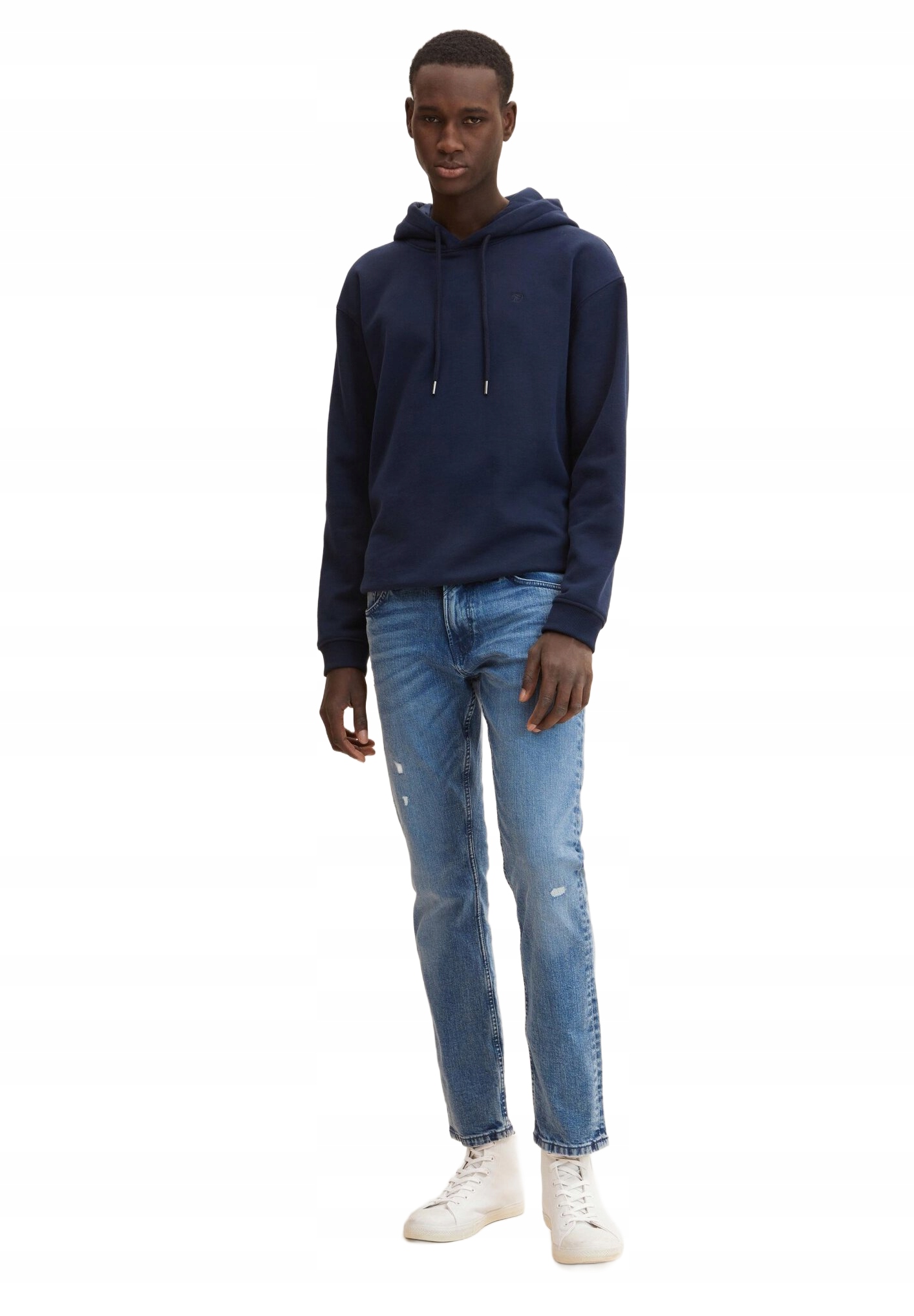 Tom Tailor Pánské Modré Džíny Rovné S Oděrkami 32/36 6FA