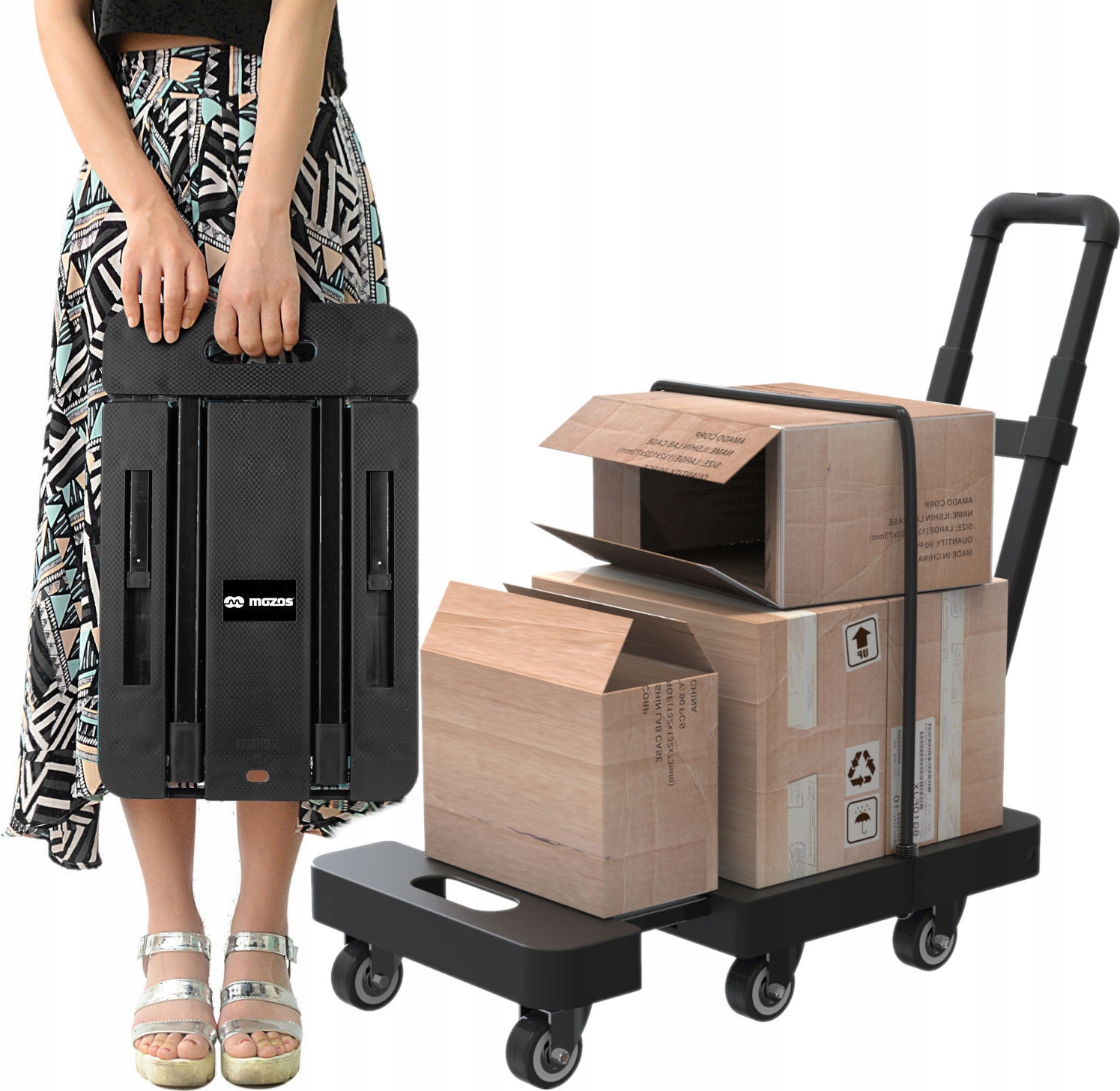 

Wózek Transportowy Składany Platformowy Do 200KG