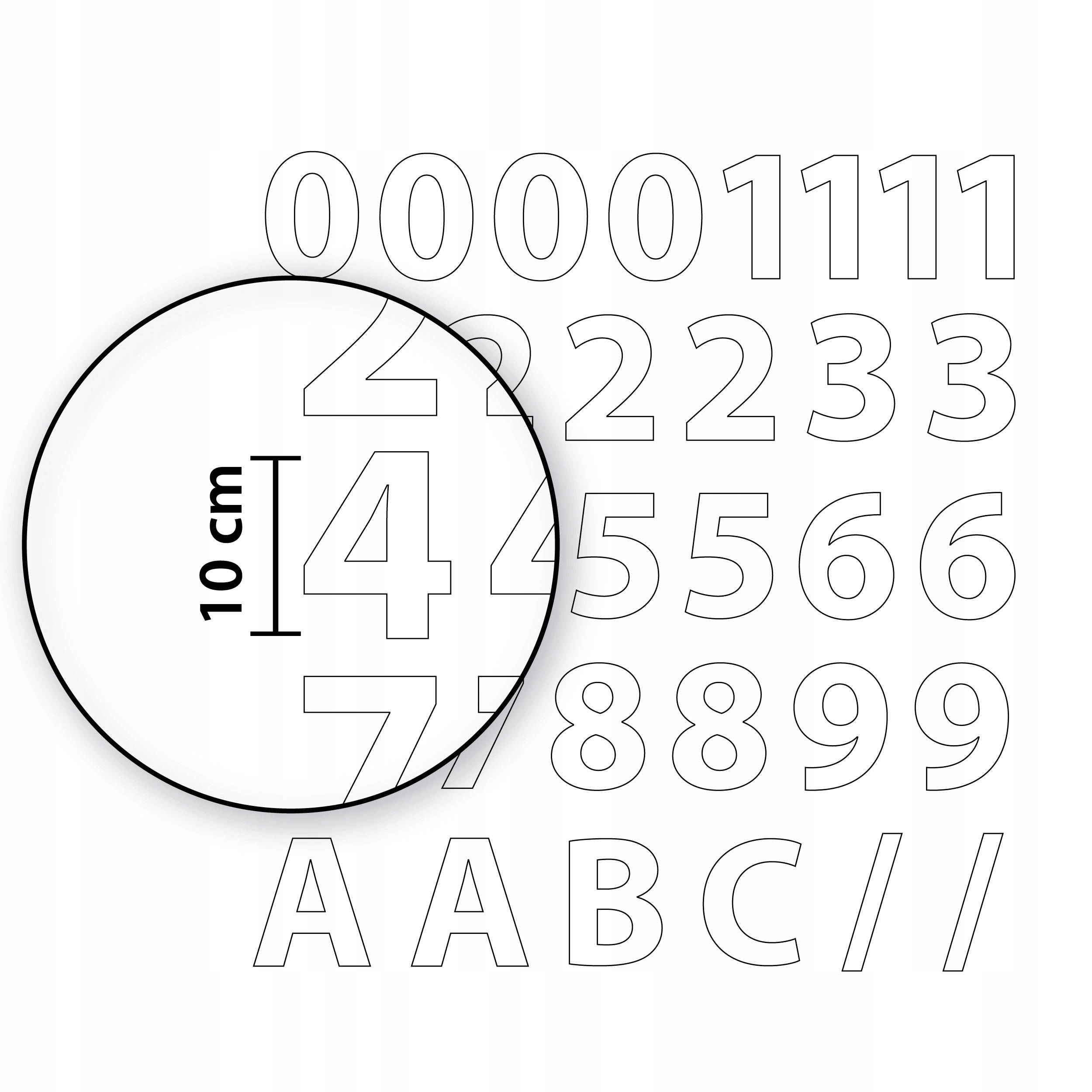 Cyfry Samoprzylepne zestaw naklejek 10cm biały Marka Premiumad
