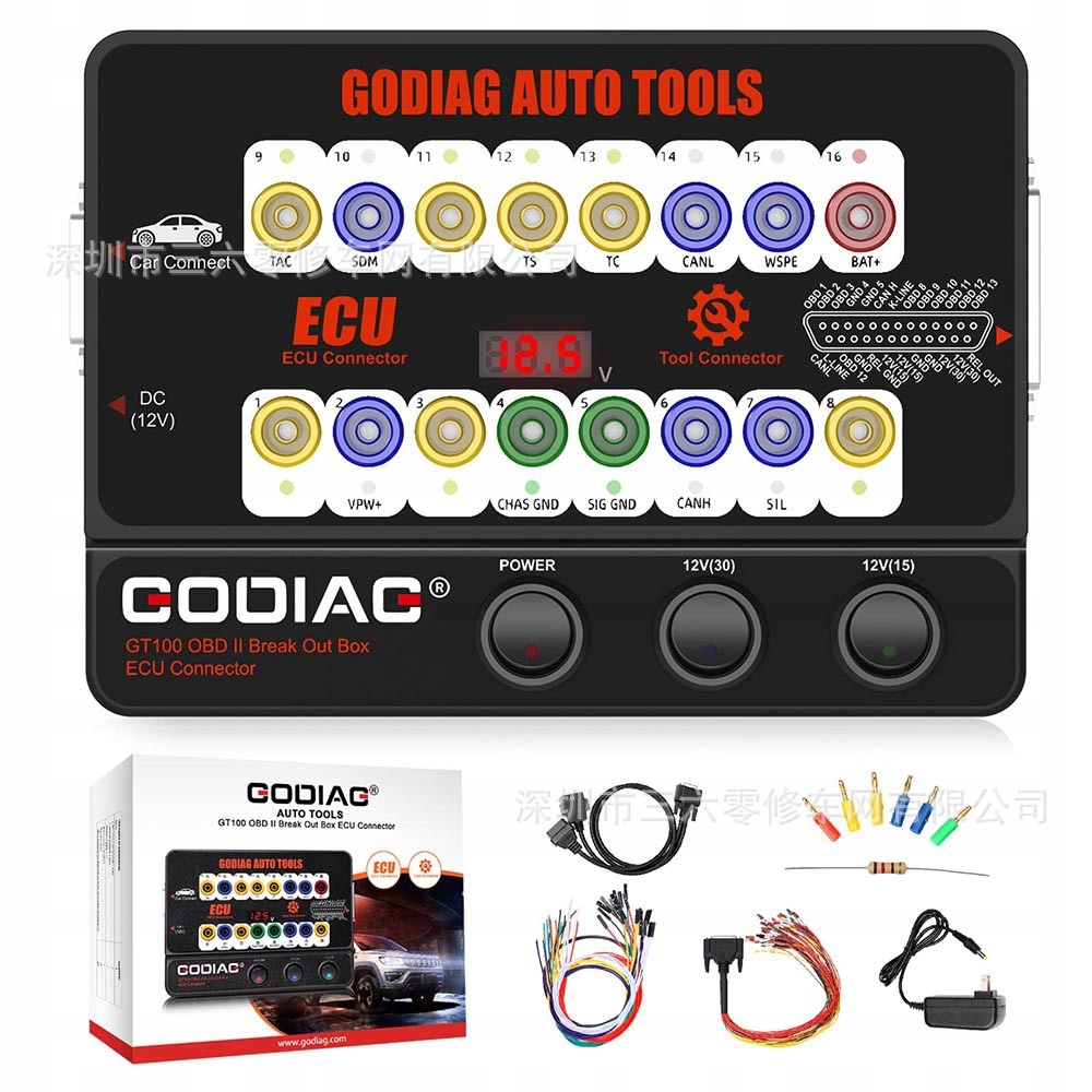 Godiag GT100+ konektor Ecu OBD2 Break Out Box