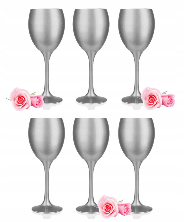 

Kpl 6x Srebrny Kieliszek Wino Czerwone 300 ml