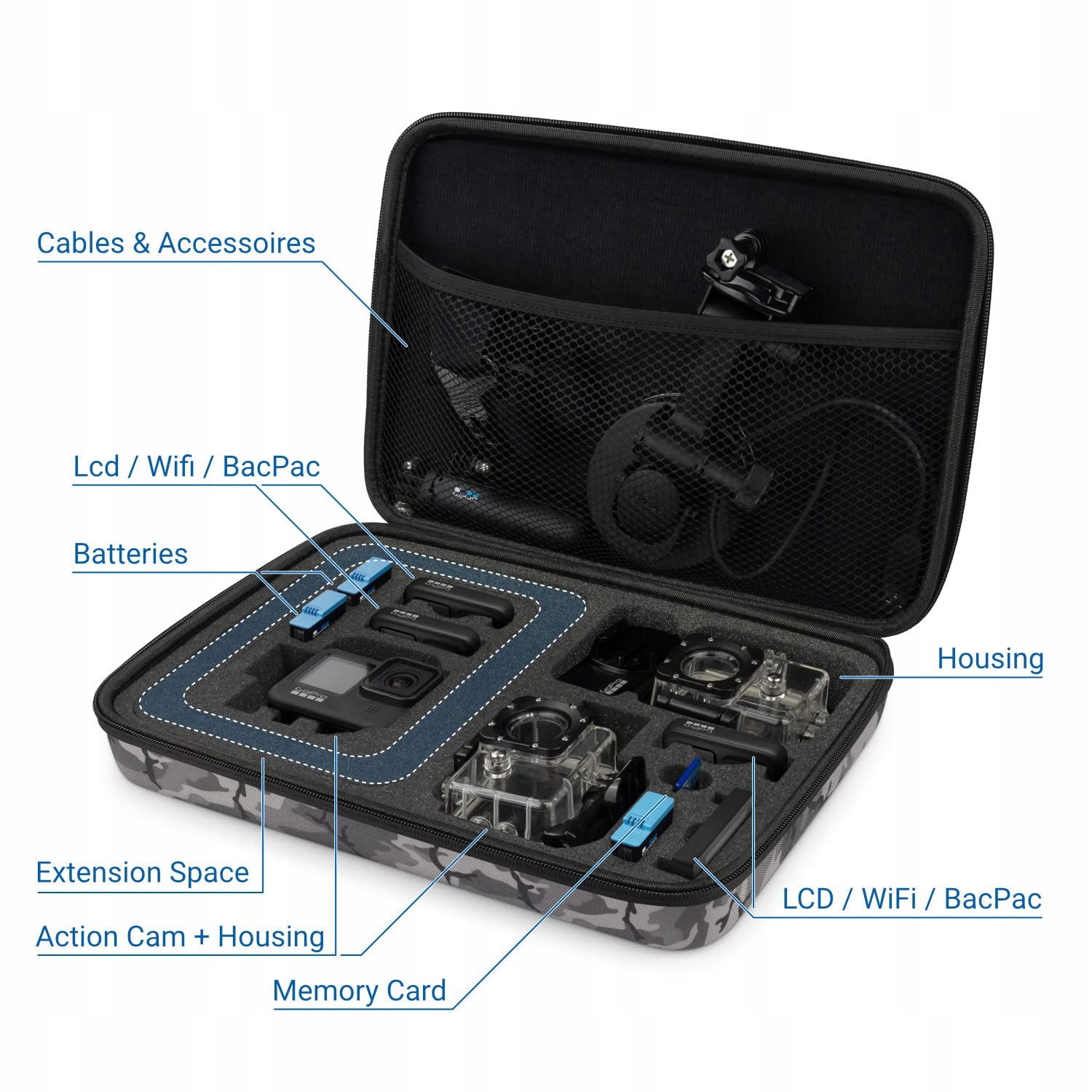 DELEYCON Etui Hardcase Do GoPro Hero 13 12 11 10 9 XL Ochrona Wodoodporna — miniatura 2