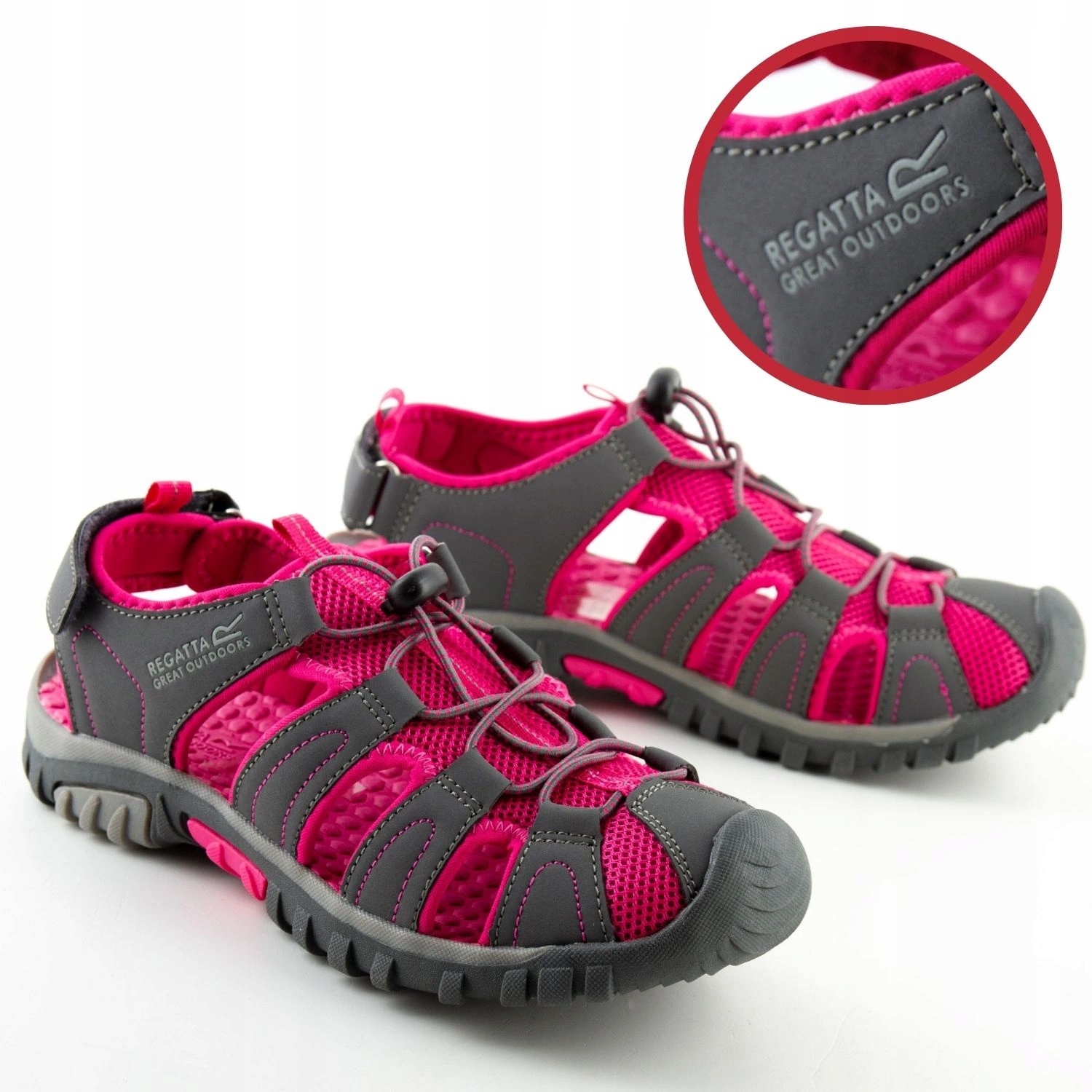 Sandały dla dziewczynki Regatta różowe sportowe lekkie na lato r 28