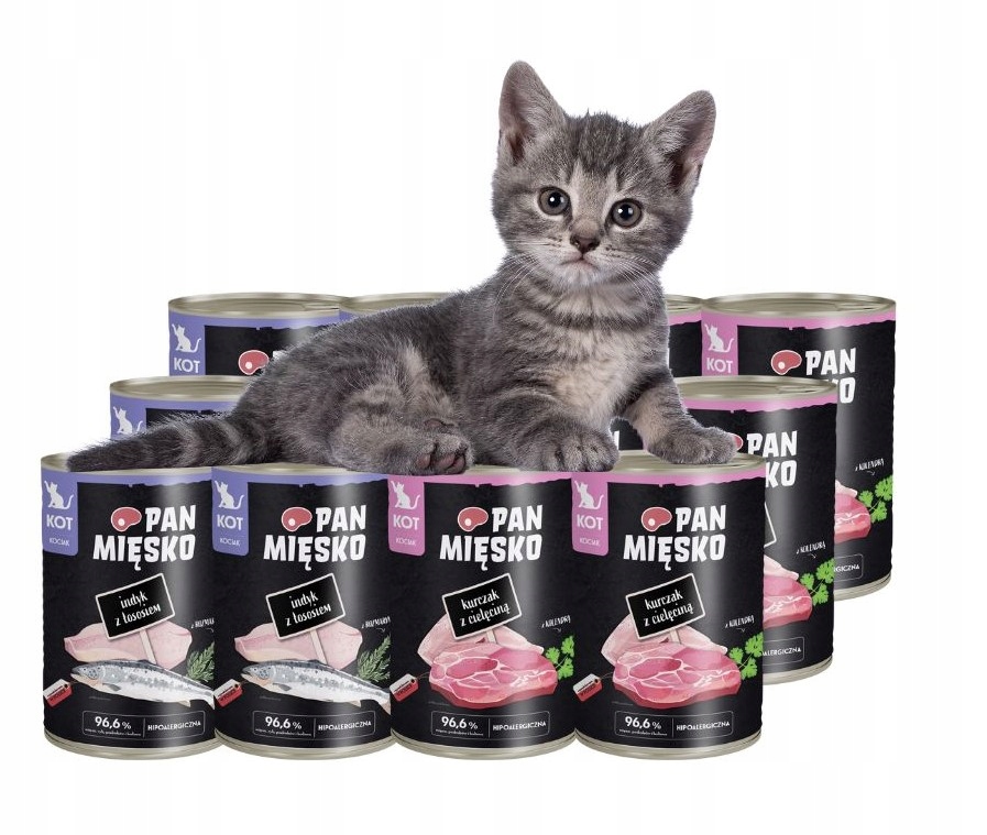 Pan Mięsko Mokré Krmivo pro kočky MIX Chutí 12x400g kotě