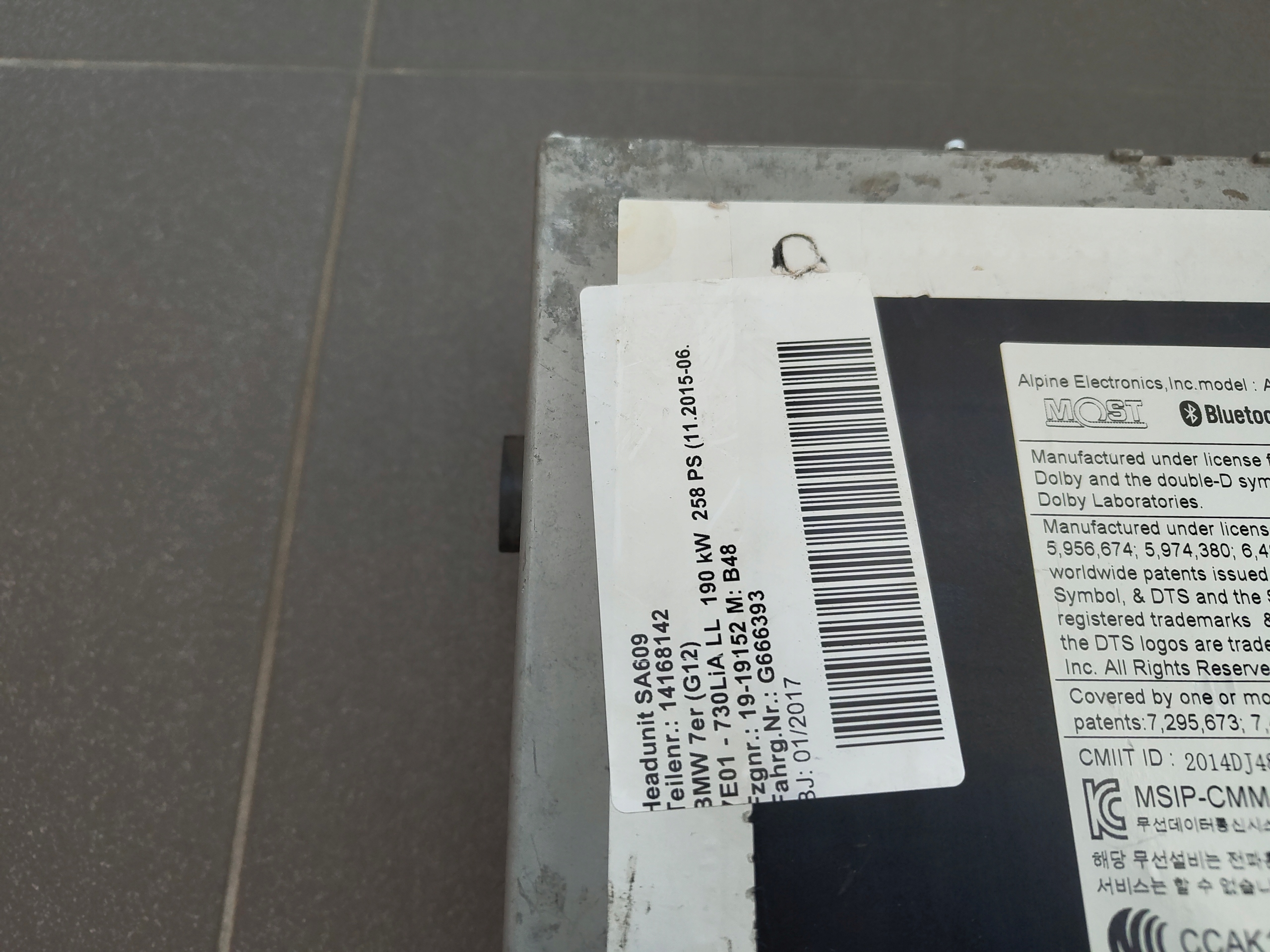 BMW 7 G11 G12 RADIO NAVI Navigation 8781098