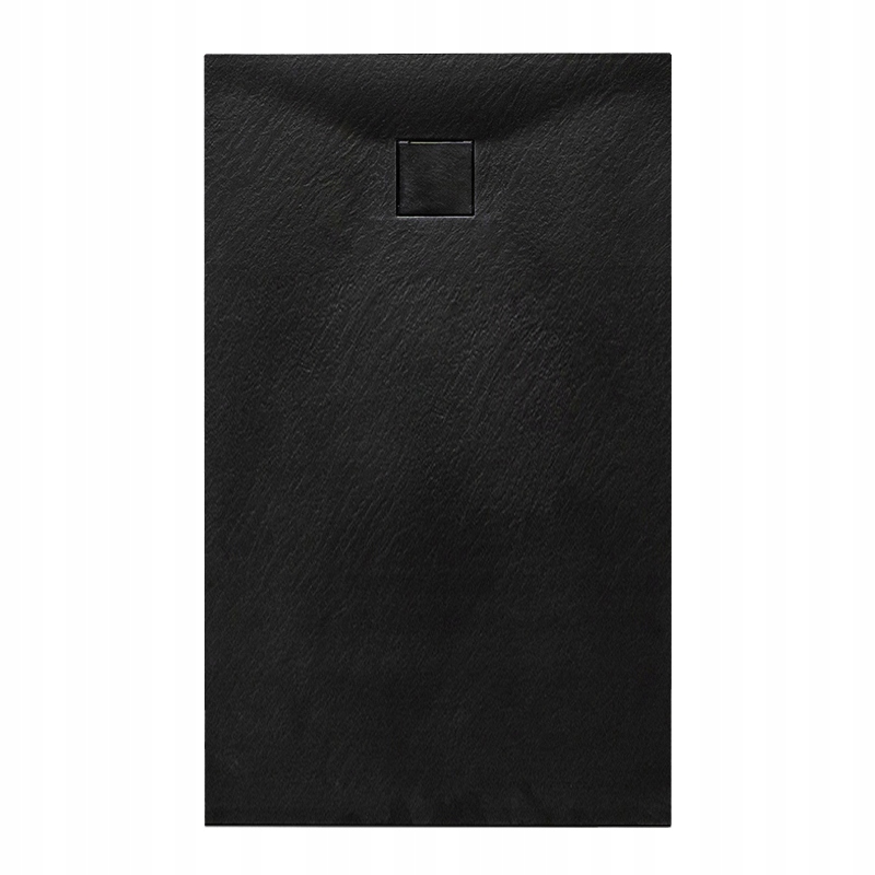 Brodzik Prysznicowy Struktura Kamienia Prostokątny Riko Czarny 100x80 CM