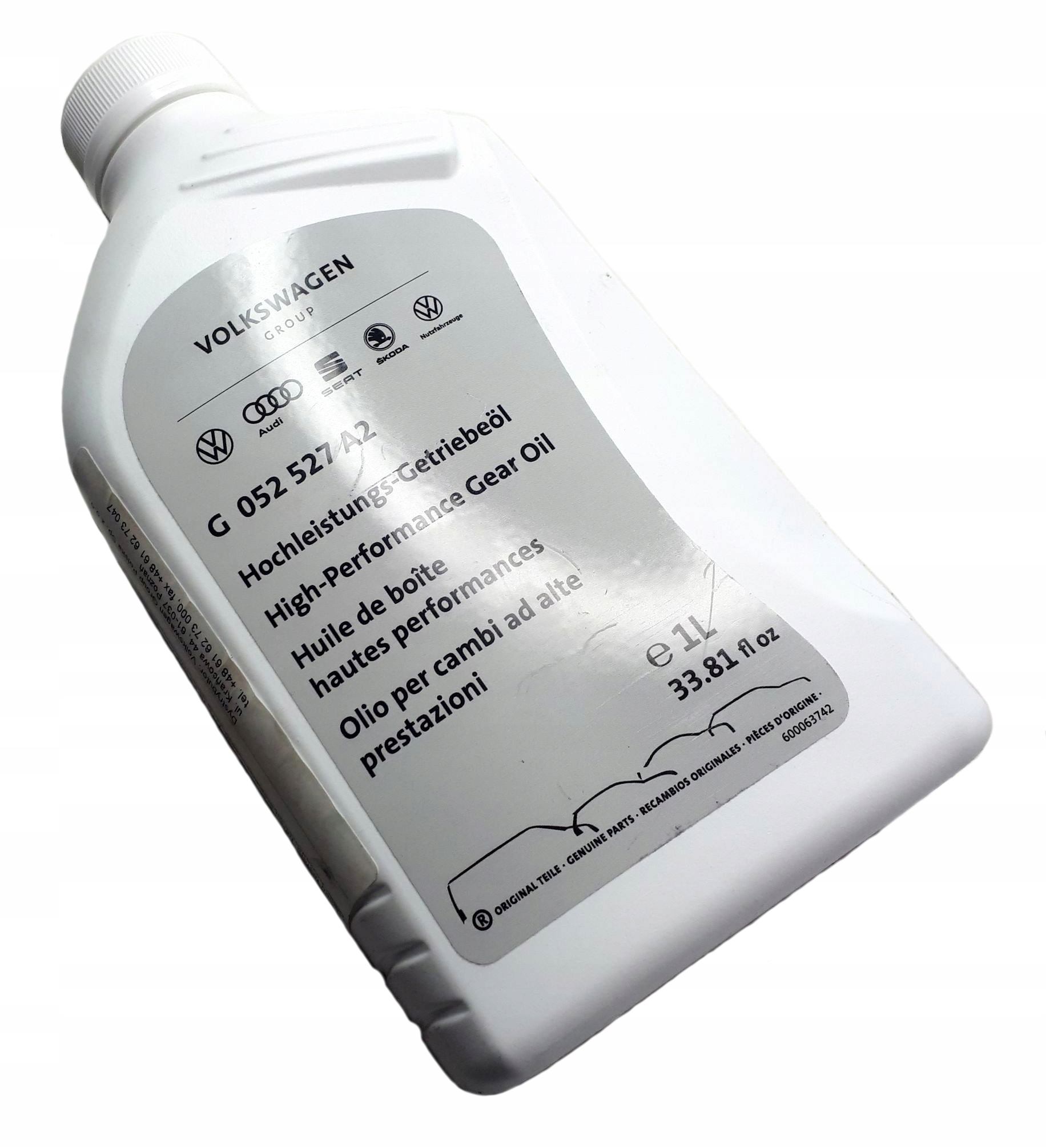 ORYGINALNY OLEJ DO SKRZYNI BIEGÓW MANUALNEJ 1L AUDI SKODA VW G052527A2 Producent części Volkswagen OE