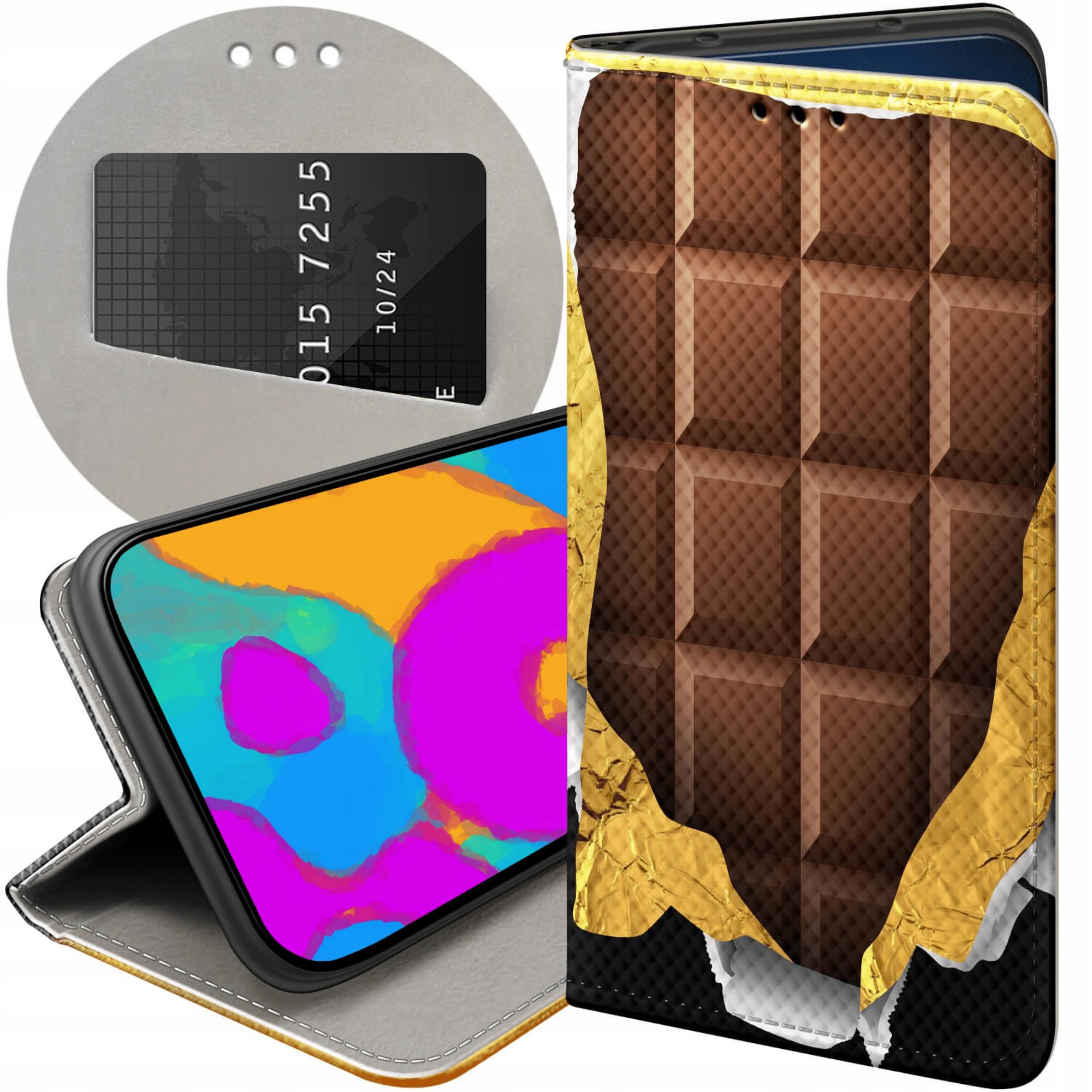 Etui Z Klapką Do Oppo A40 Czekolada Choco Słodycze Futerał Pokrowiec