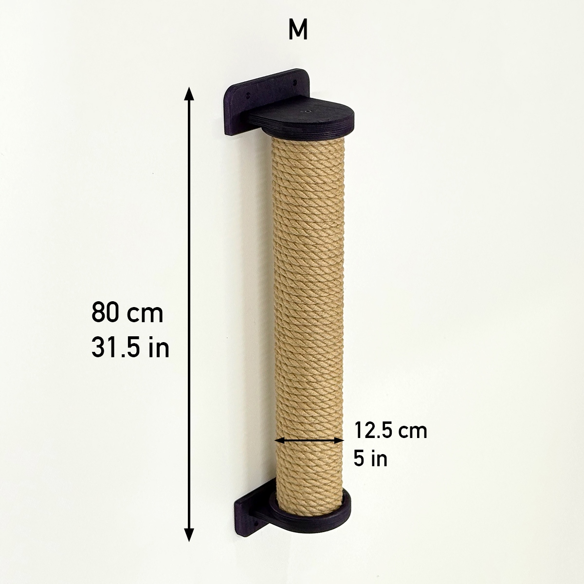 Levně Odolné škrabadlo pro kočky, pevná montáž na zeď 80 cm šrouby Fialová