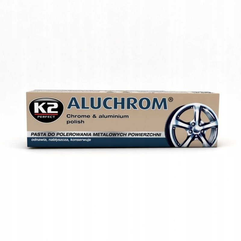 K2 ALUCHROM 120G PASTA DO POLEROWANIA CHROMU ALUMINIUM METALI