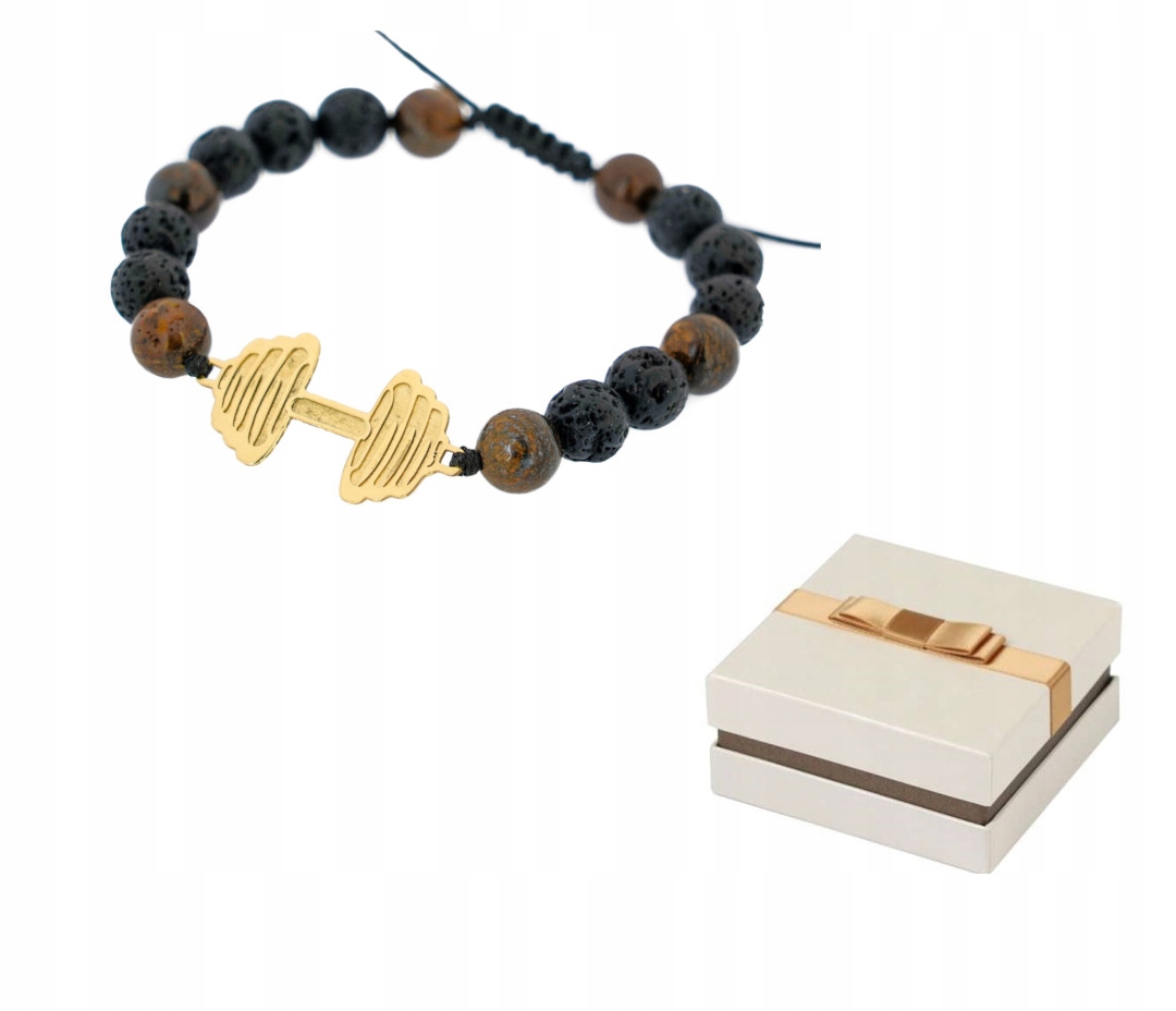 Zlatý náramek s kameny Závaží BZ101