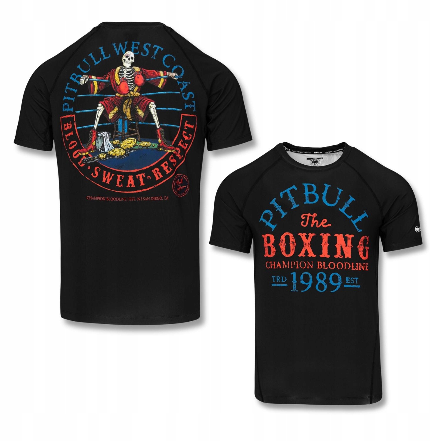 Męski Rashguard krótki Pitbull koszulka techniczna Champion Bloodline