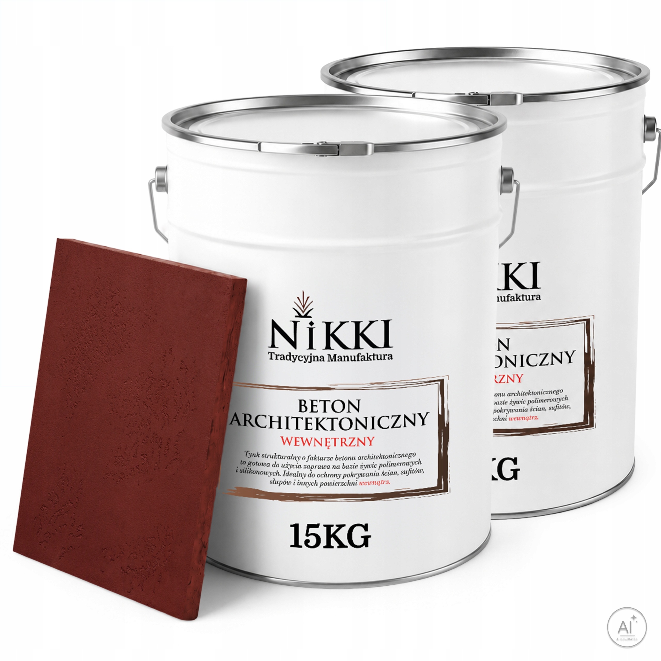 Dekorativní omítka se strukturou Betonu Vnitřní 2x 15 kg Bordová H3110