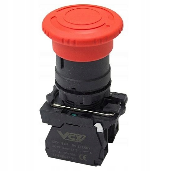 VCX Przycisk grzybkowy CZERWONY