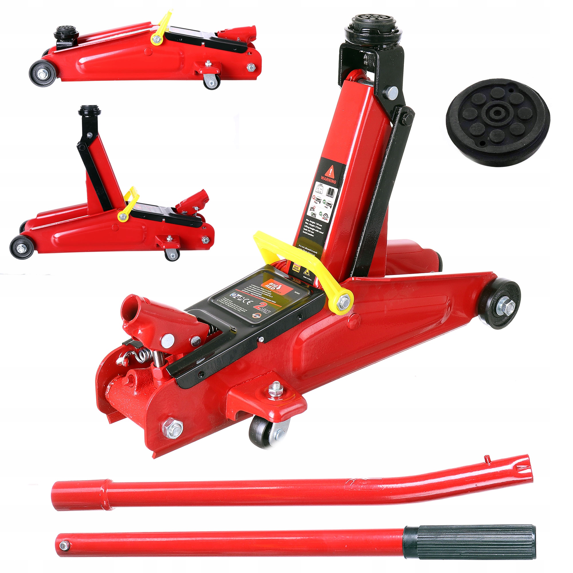 Hydraulický zdvihák 2T Žaba 130-375 mm Zdvihák do auta