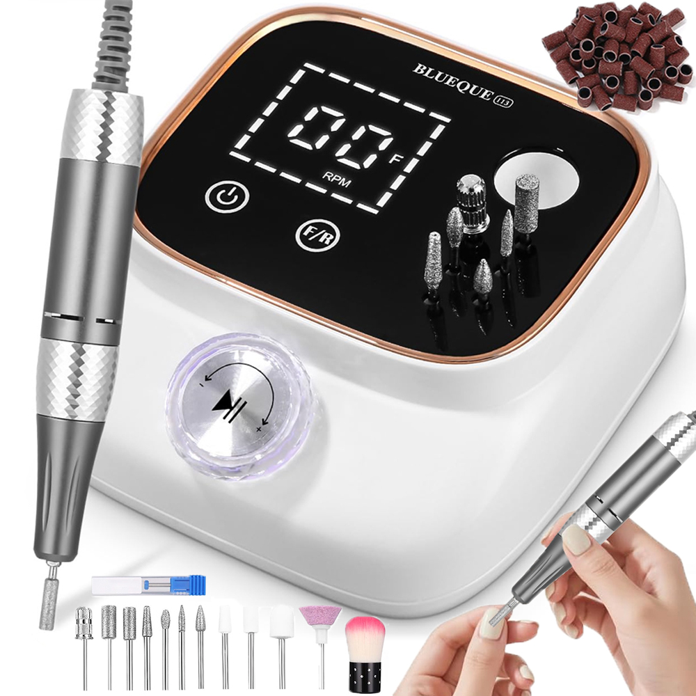 Bruska Na Nehty Manikúra Pedikúra Profesionální 50W Sada Fréz