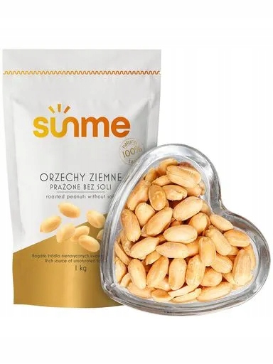 3x Sunme Arašídy pražené bez soli 1 kg