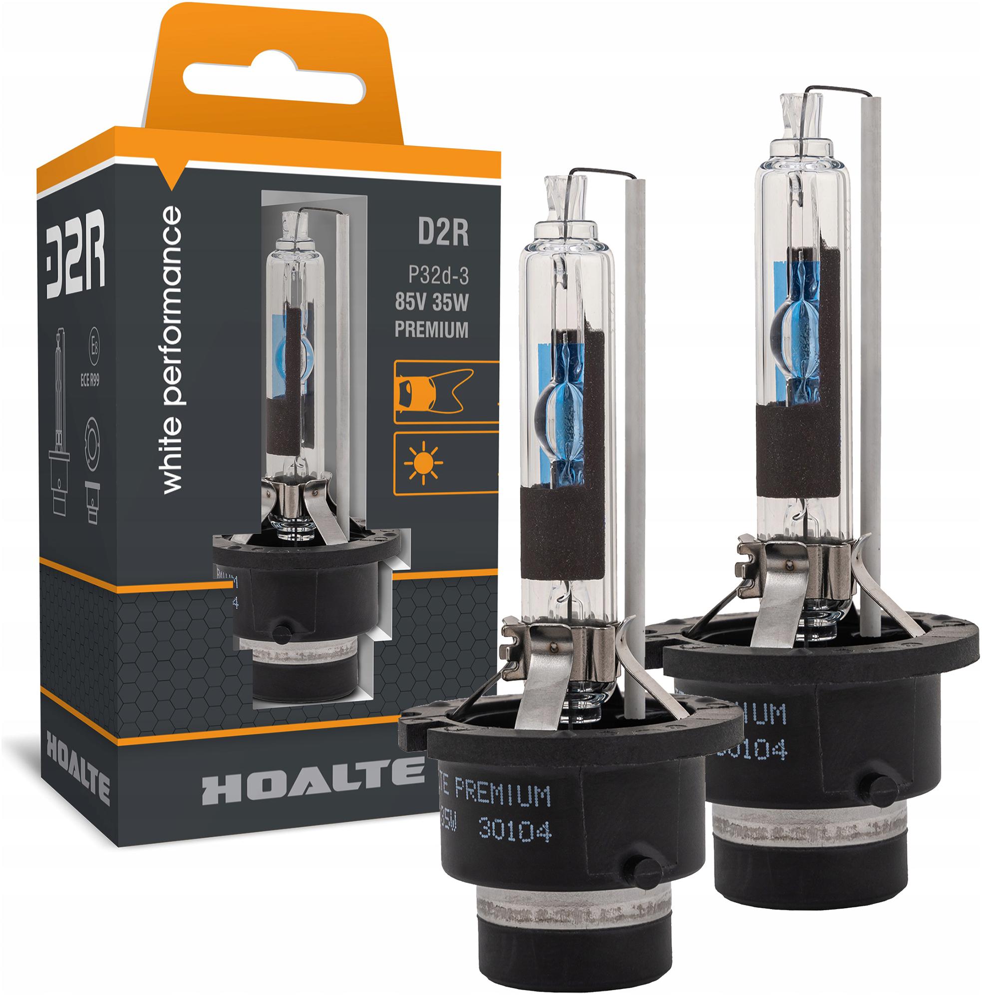 Hoalte D2R Xenon Ksenon Żarnik 5800K Premium White Performance +100% 2 Szt
