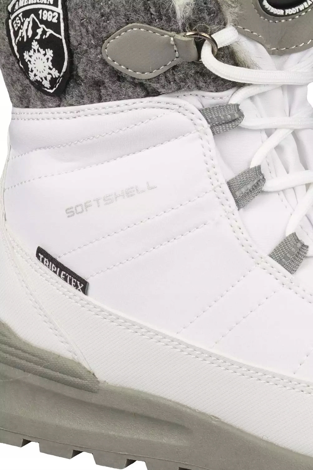 Zimowe buty damskie American Club DSN-26 białe 39 Kolekcja AMERICAN WINTER SHOES