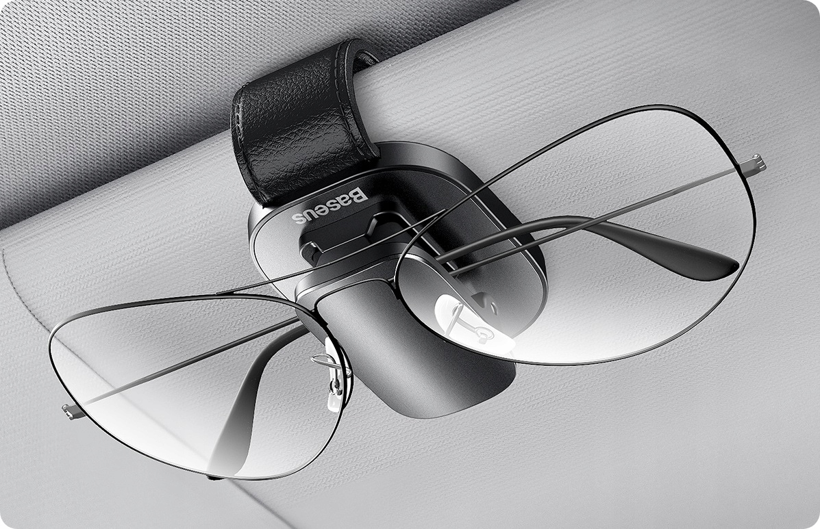 SOLIDNY KLIPS UCHWYT NA OKULARY DO SAMOCHODU WIESZAK SAMOCHODOWY BASEUS EAN (GTIN) 6953156220119