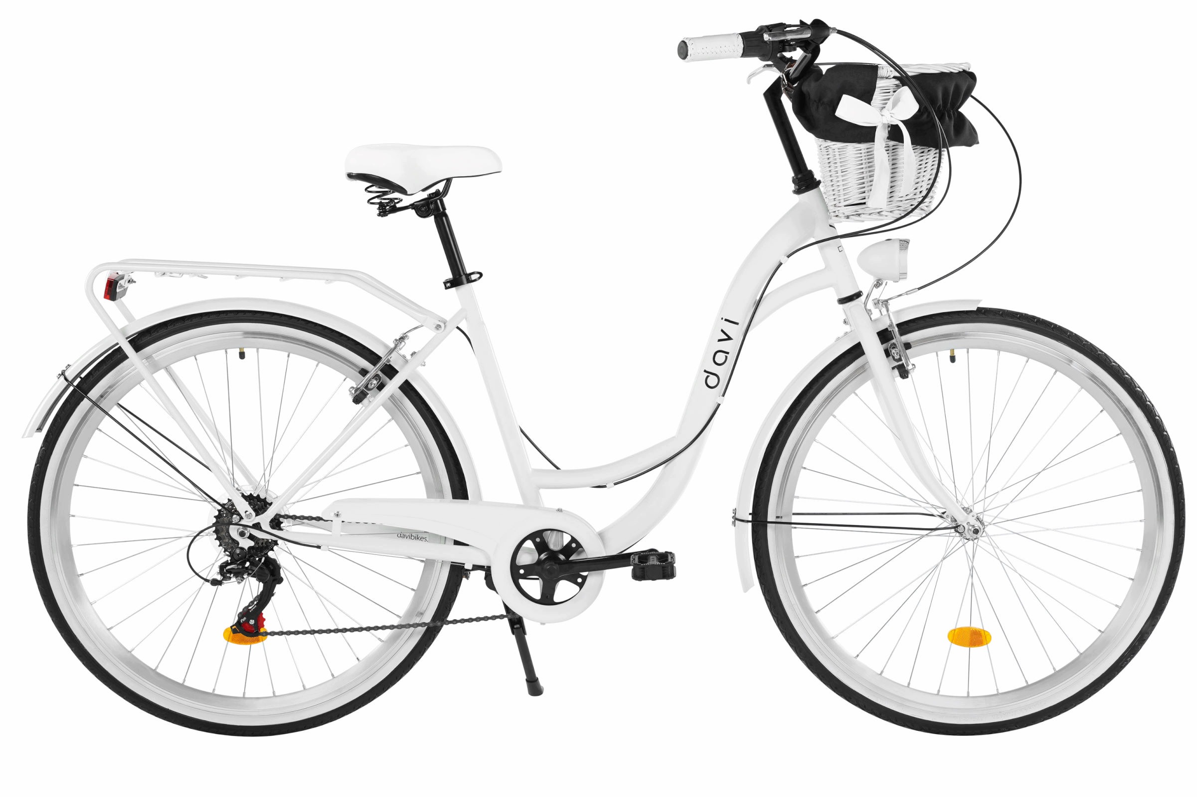 Rower Damski Miejski 28 Cali Damka Davi Emma Shimano Rama 18" Kosz Bagażnik