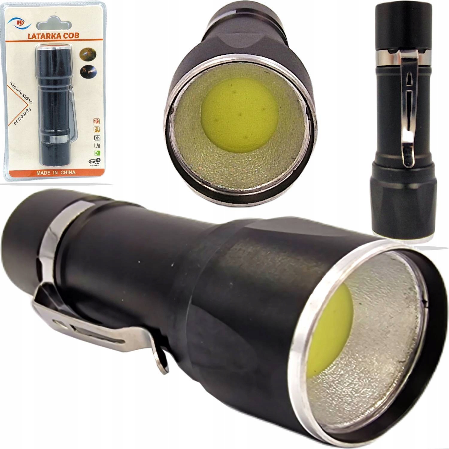 

Mała Latarka Mini Led Mocna Aluminiowa Nabój 10 cm