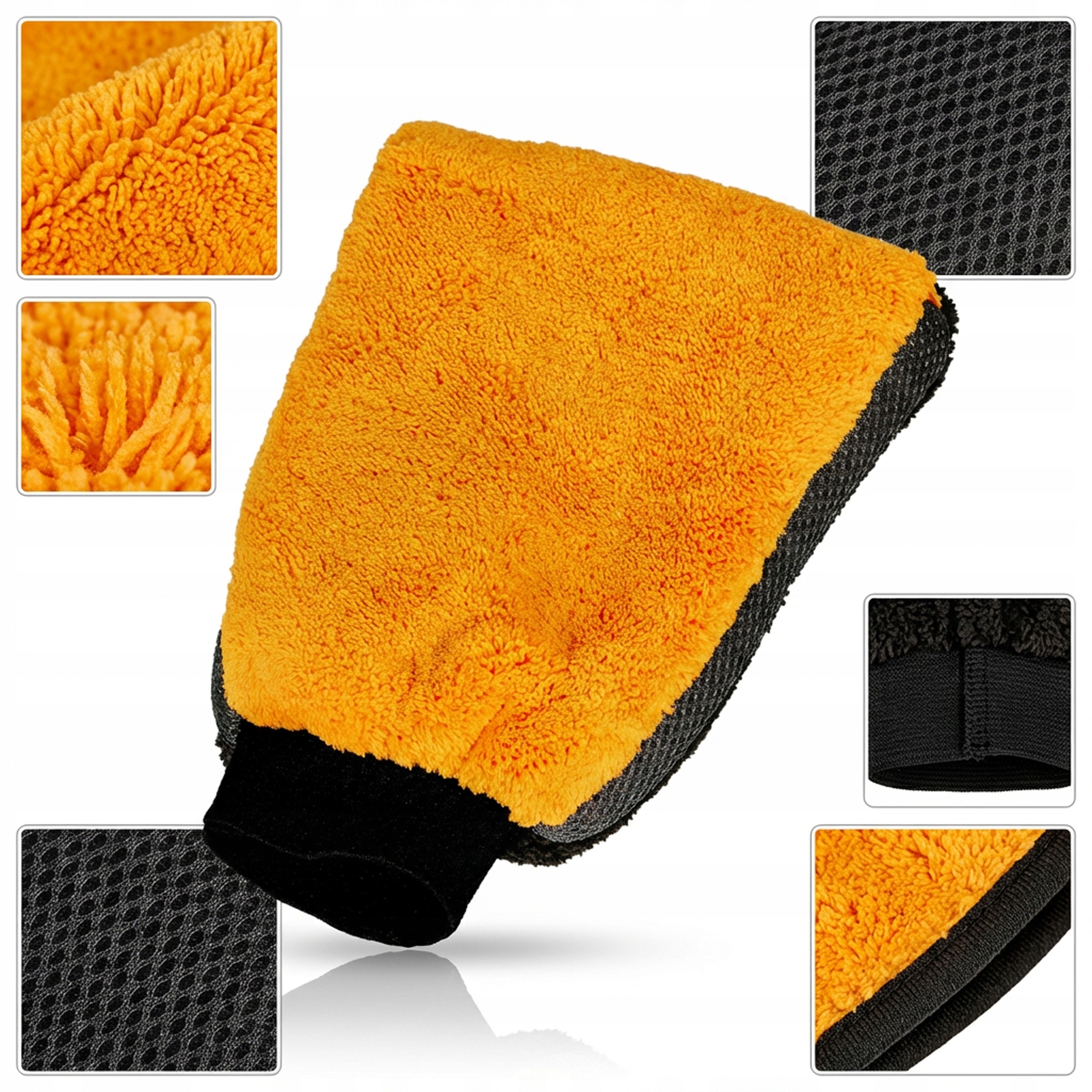 Rękawica do mycia z mikrofibry dwustronna 20x26 cm