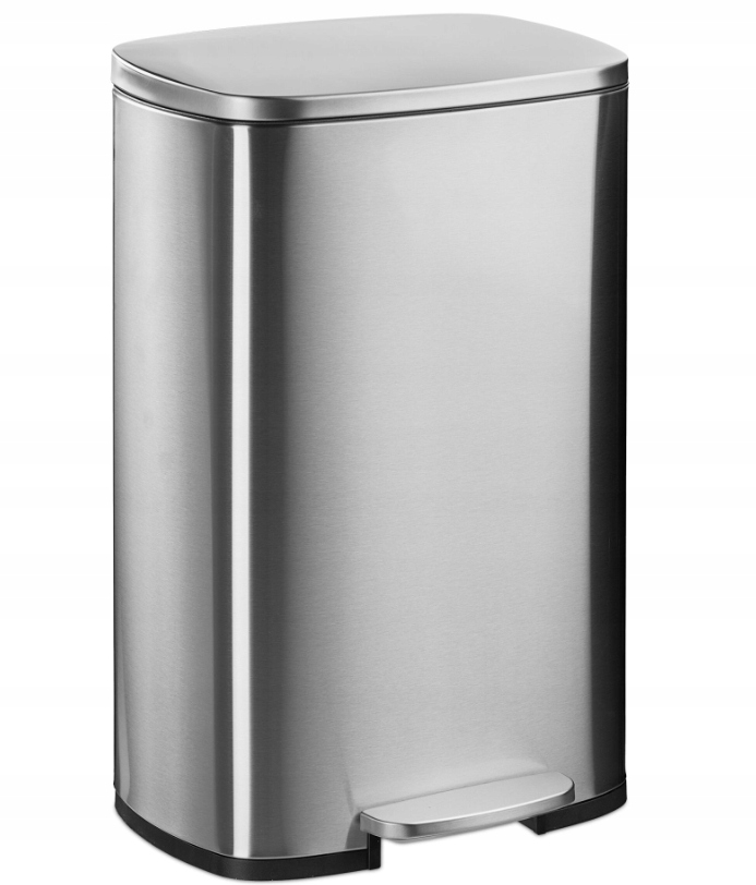 Levně Odpadkový koš 50 l do kuchyně stříbrný Relaxdays/ R197